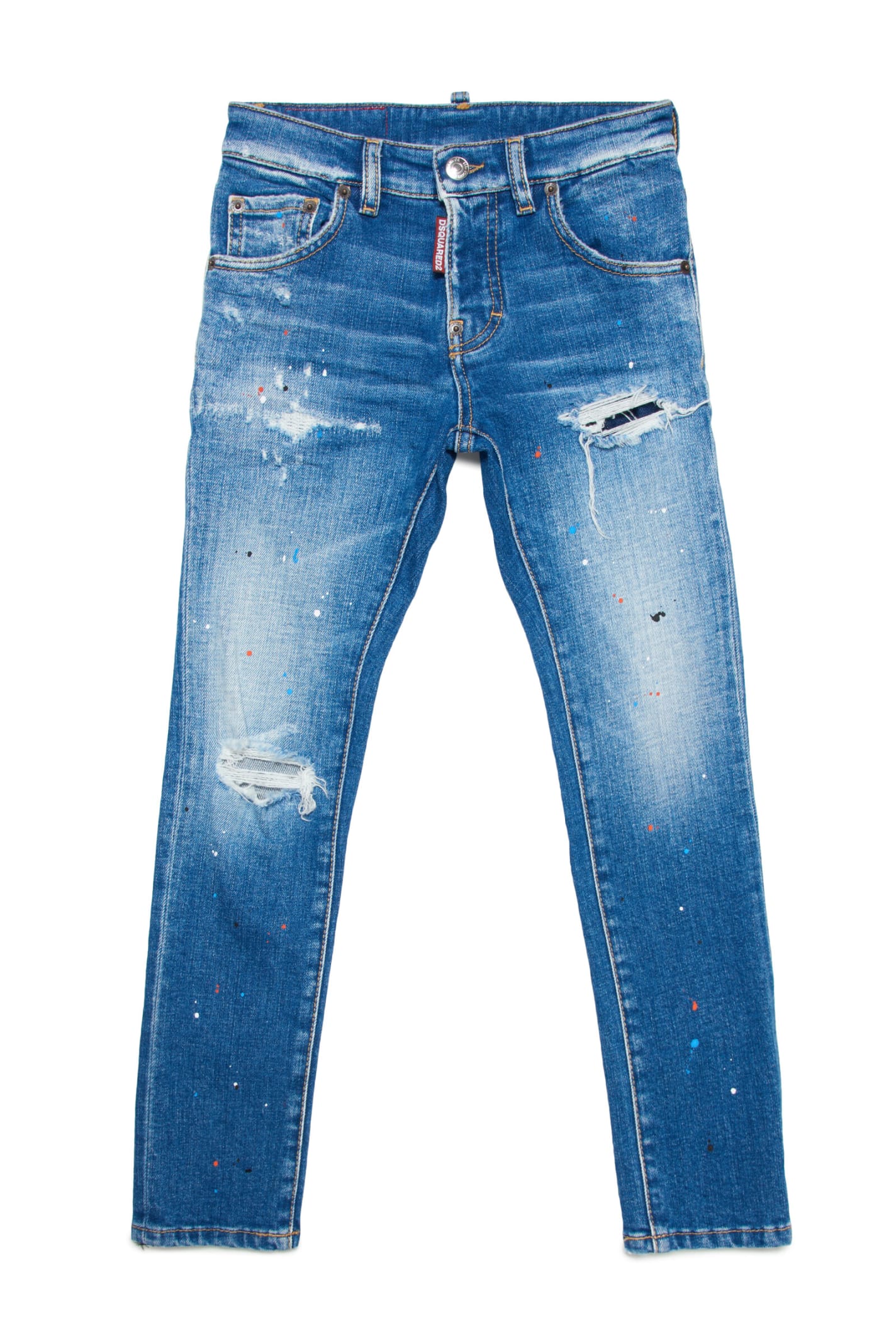 Dsquared2 Kids' D2p31lvm Cool Guy Jean Trousers Dsquared Jeans Cool Guy  Skinny With Tears And Stains In Denim | ModeSens