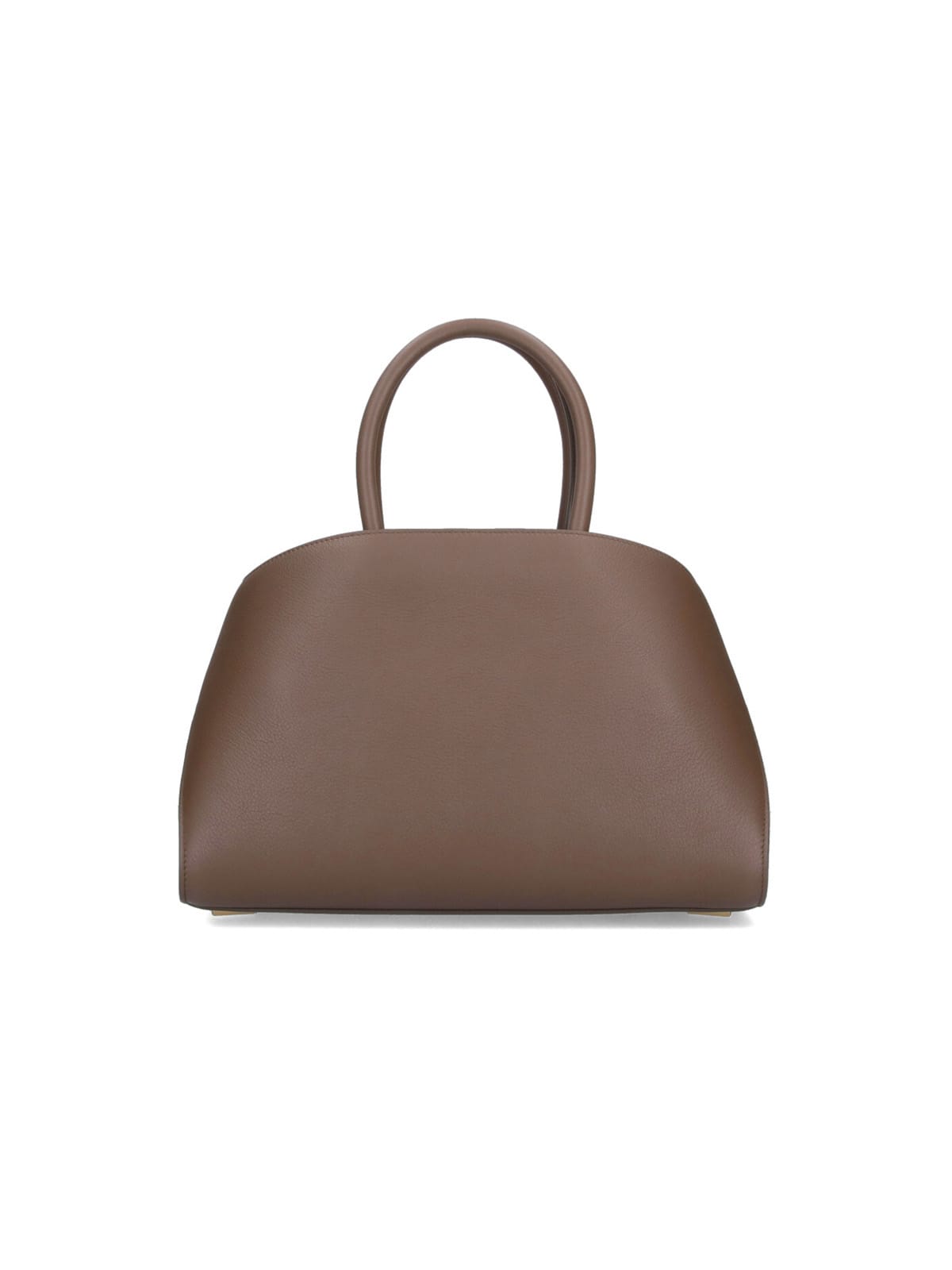Ferragamo Women Brown Calf-length Toggle Fastening Gancini Buckle Two Rolled Top Handles Logo S In Pink