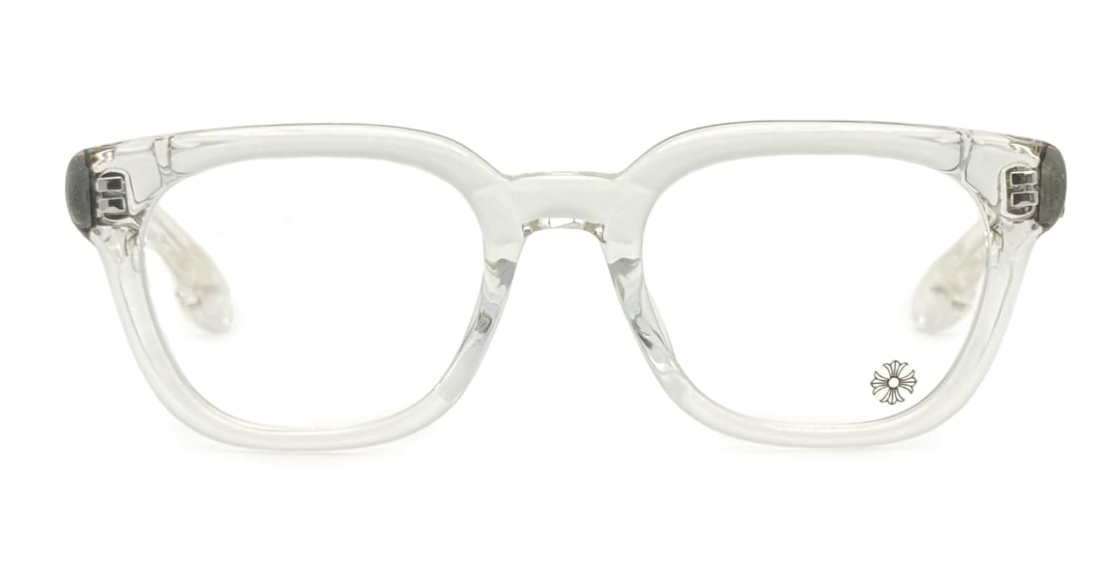 Chrome Hearts Well Hell Yeah - Crystal Rx Glasses In Gray