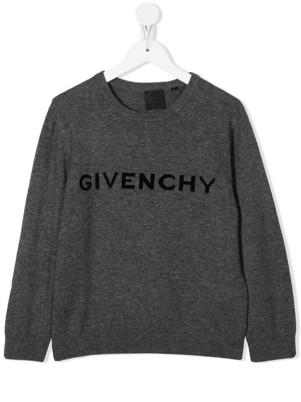 Grey And Black Givenchy 4g Sweater