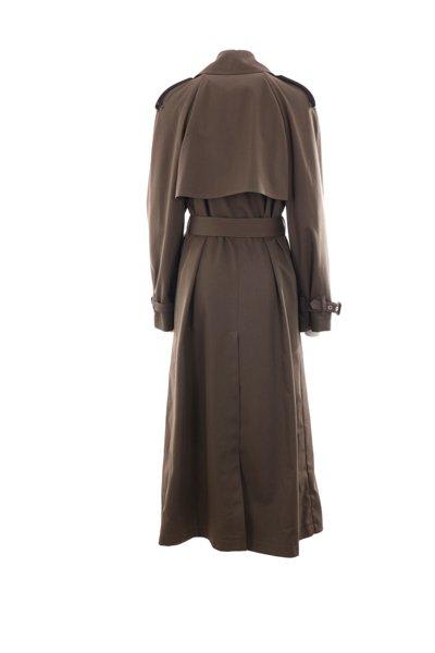 Shop Alexander Mcqueen Belted Long Trench In Ebony