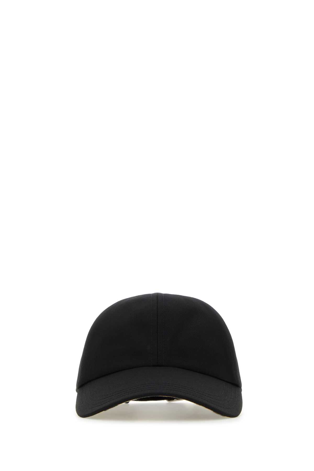 Black Polyester Blend Baseball Cap