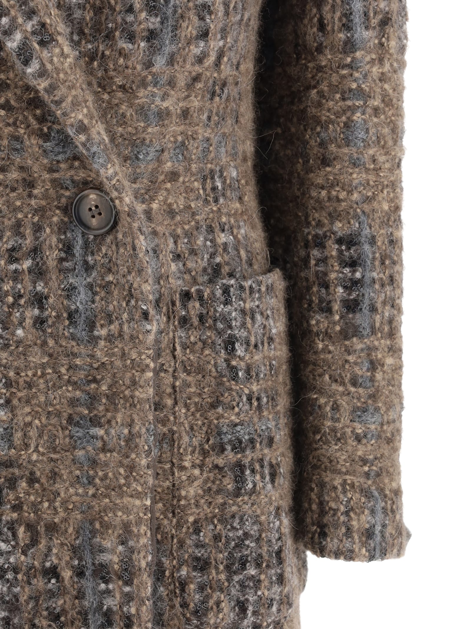 Brunello Cucinelli Mohair Blazer Jacket In Brown