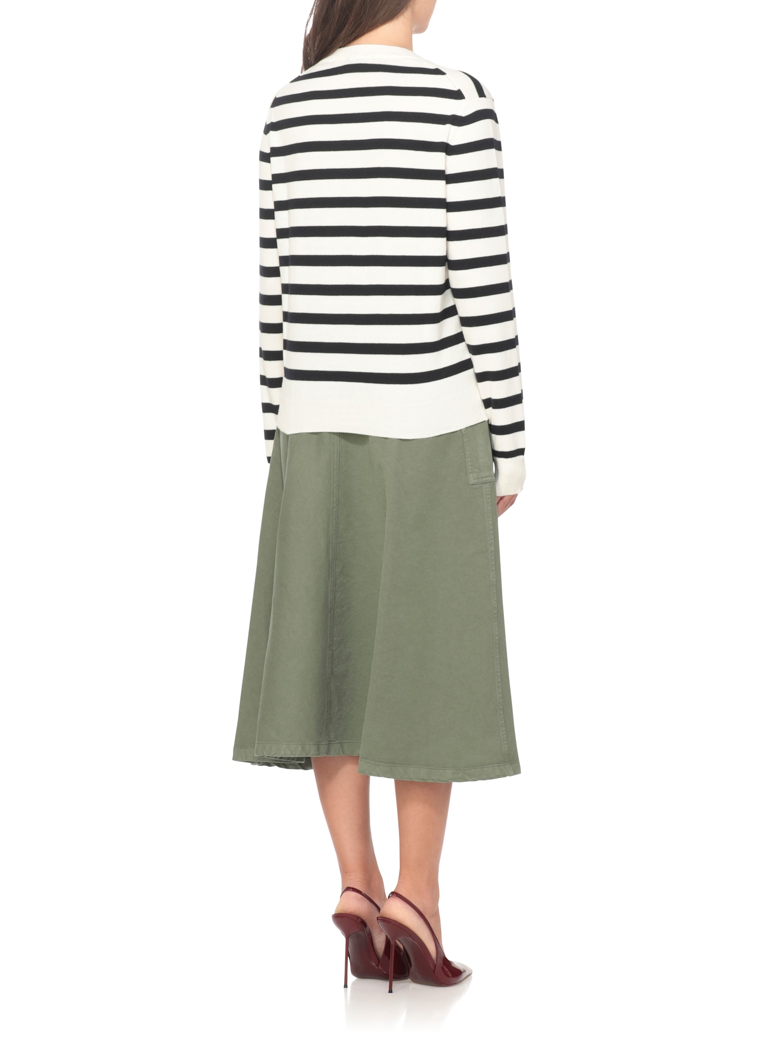 Apc A.p.c. Striped Sweater With Logo In White
