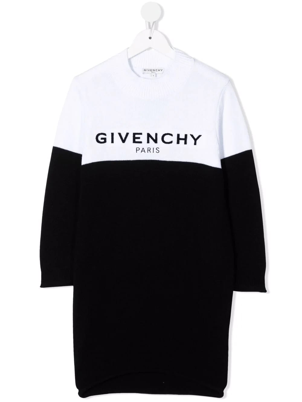 Givenchy Kids Dress In Bicolor Knit With Flocked Logo