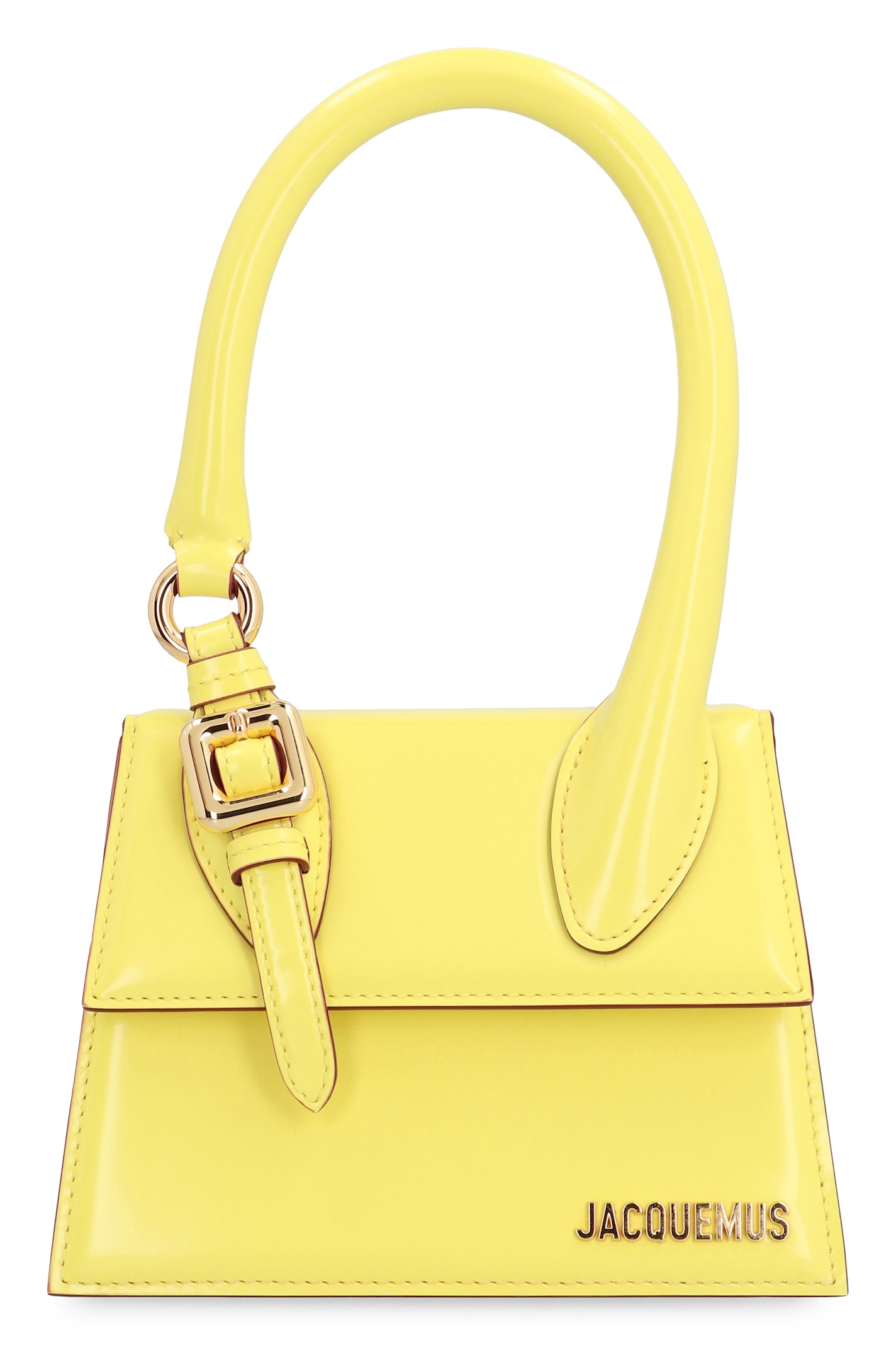 Shop Jacquemus Le Chiquito Leather Handbag In Yellow