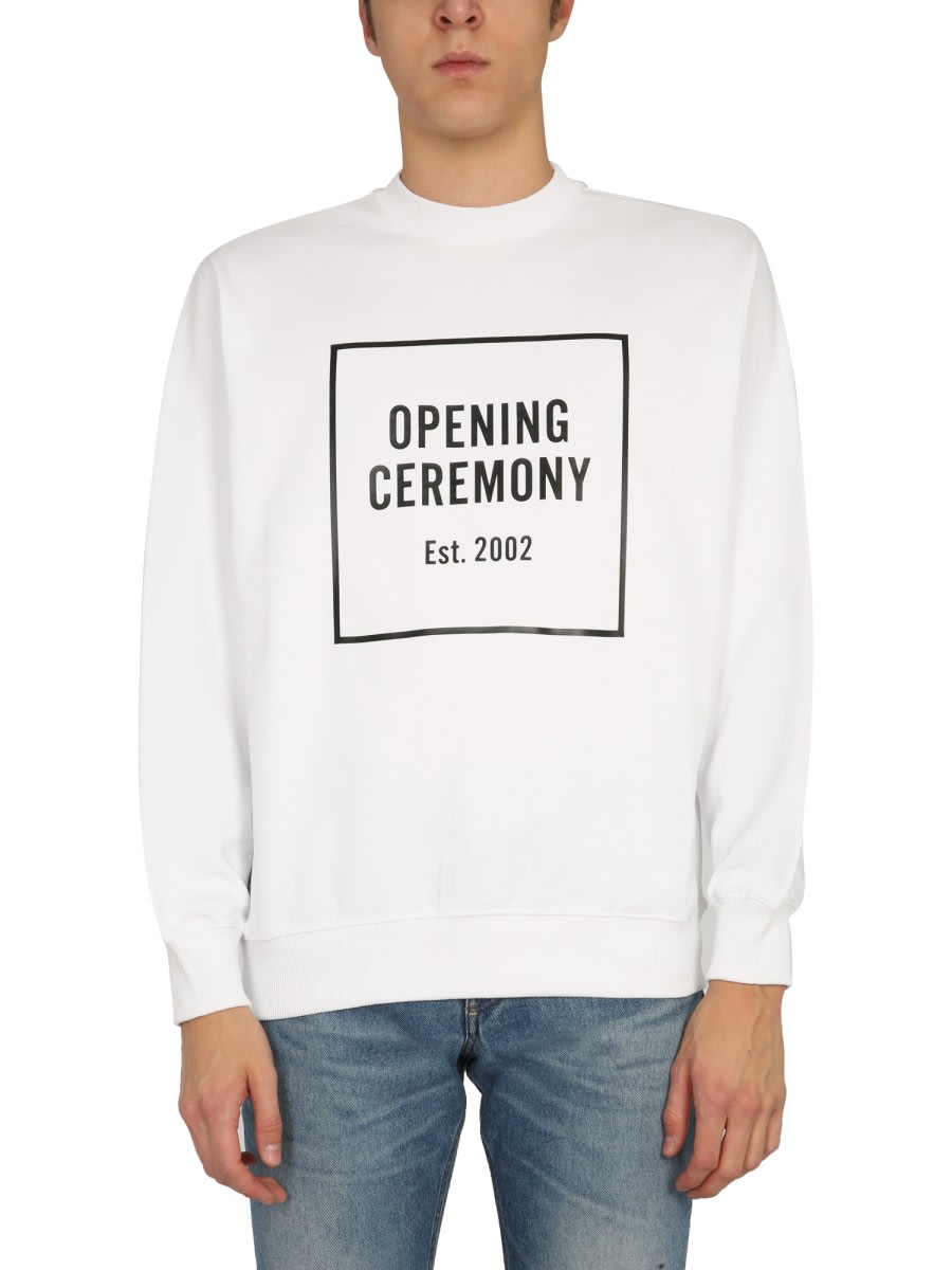 Shop Opening Ceremony Crew Neck Sweatshirt In White