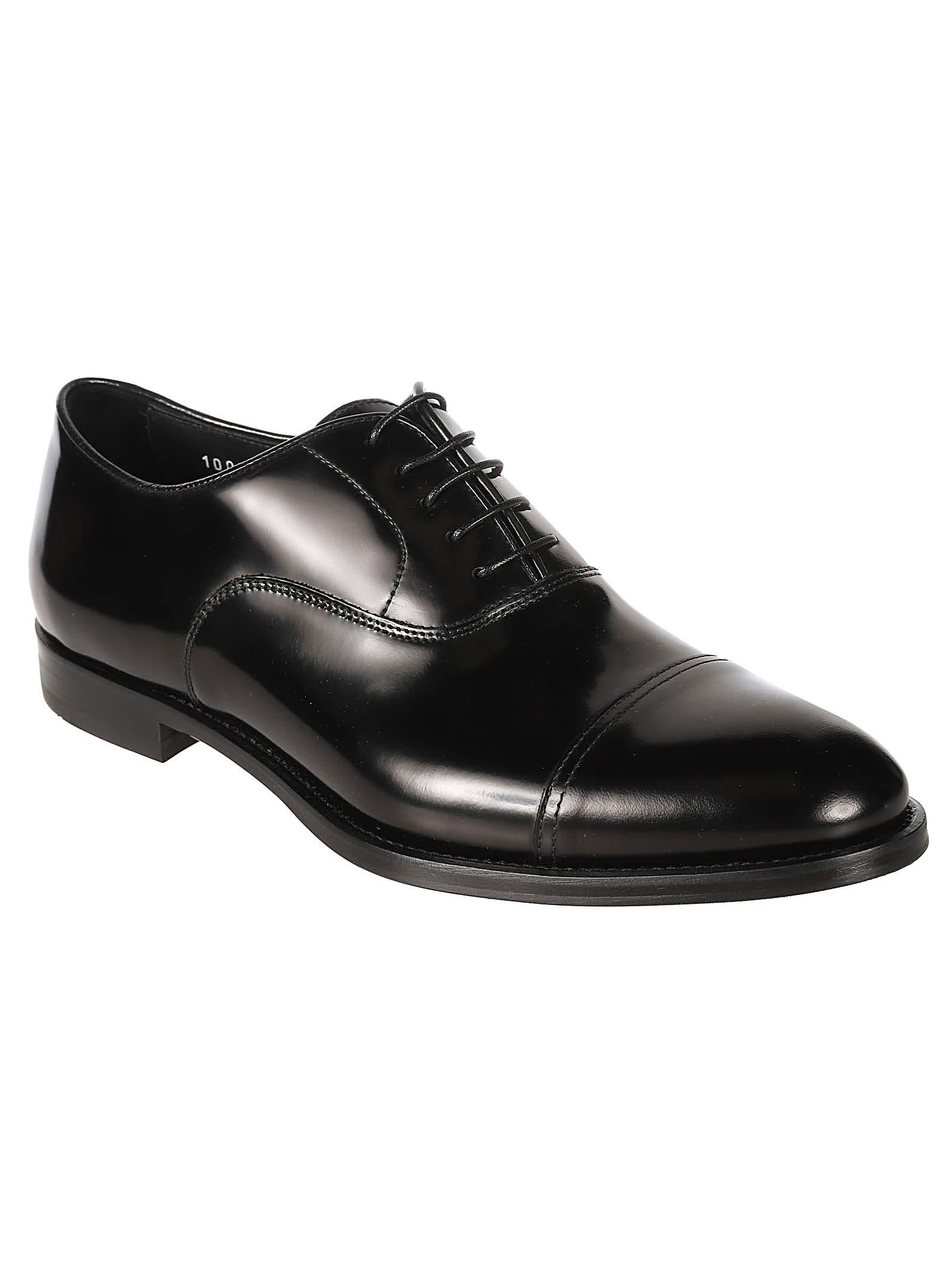 Shop Doucal's Cap Toe Oxford In Nero/fondo Nero