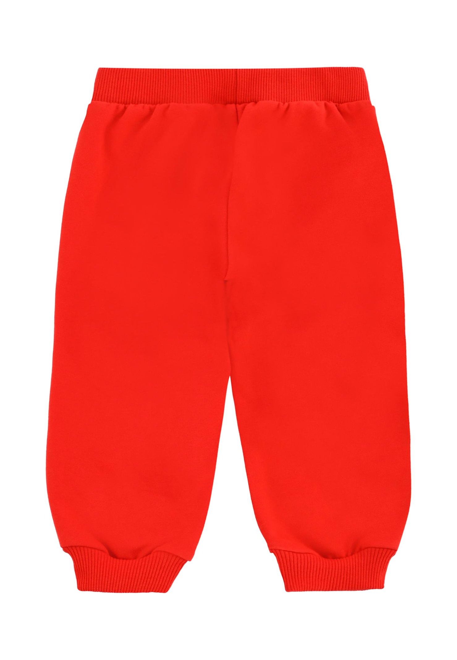Moschino Red Trousers For Babykids With Teddy Bear In Red
