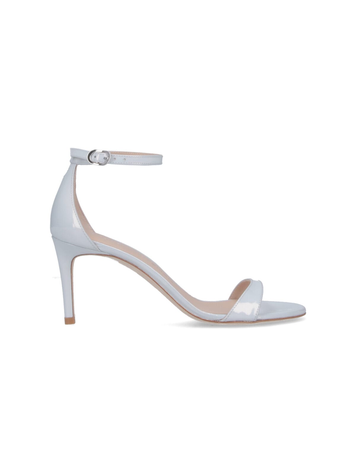 Stuart Weitzman Sandals "nudist Ii 75" In Silver