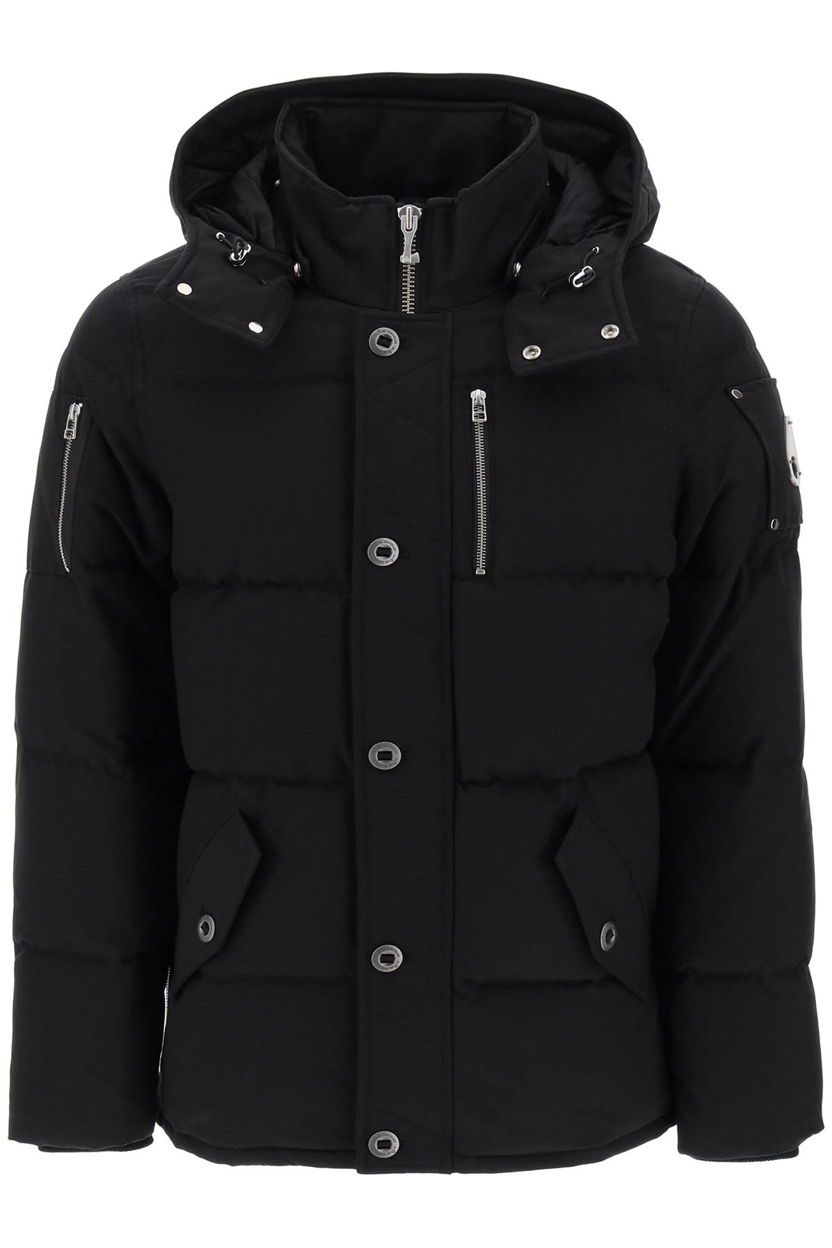 Shop Moose Knuckles Original Ballistic Bomber Neoshear Down Jacket In Black (black)