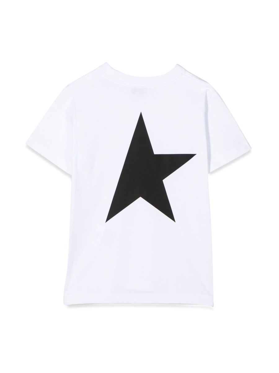 Shop Golden Goose Star T-shirt With Logo In White