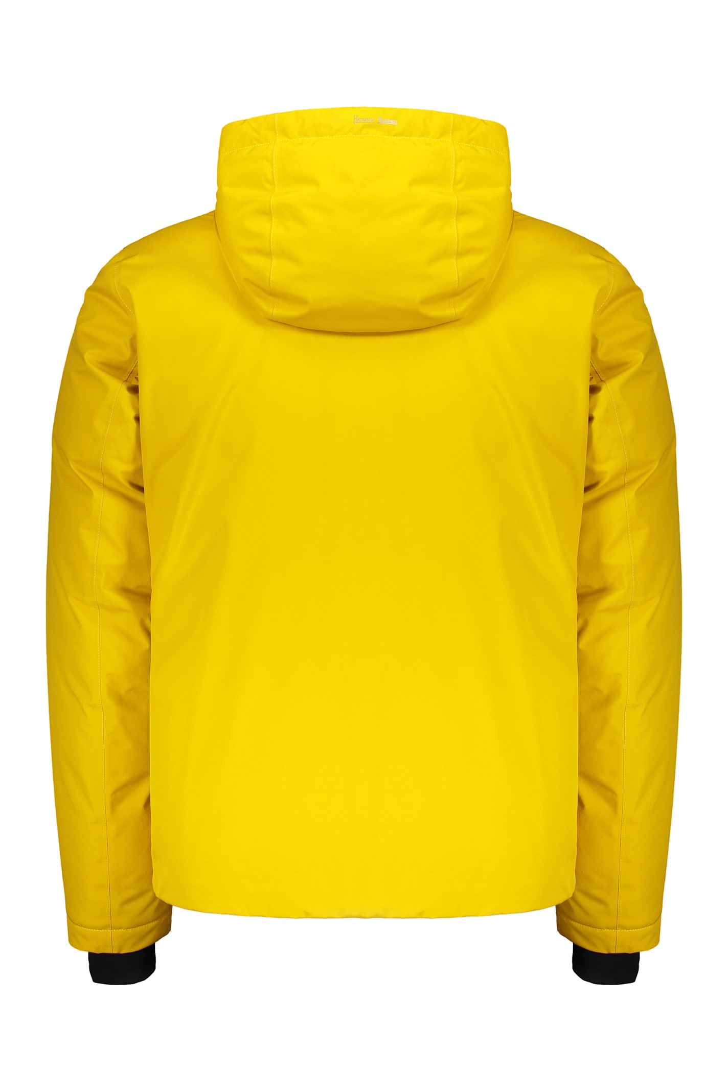 Herno Padded Drawstring-hooded Jacket In Yellow