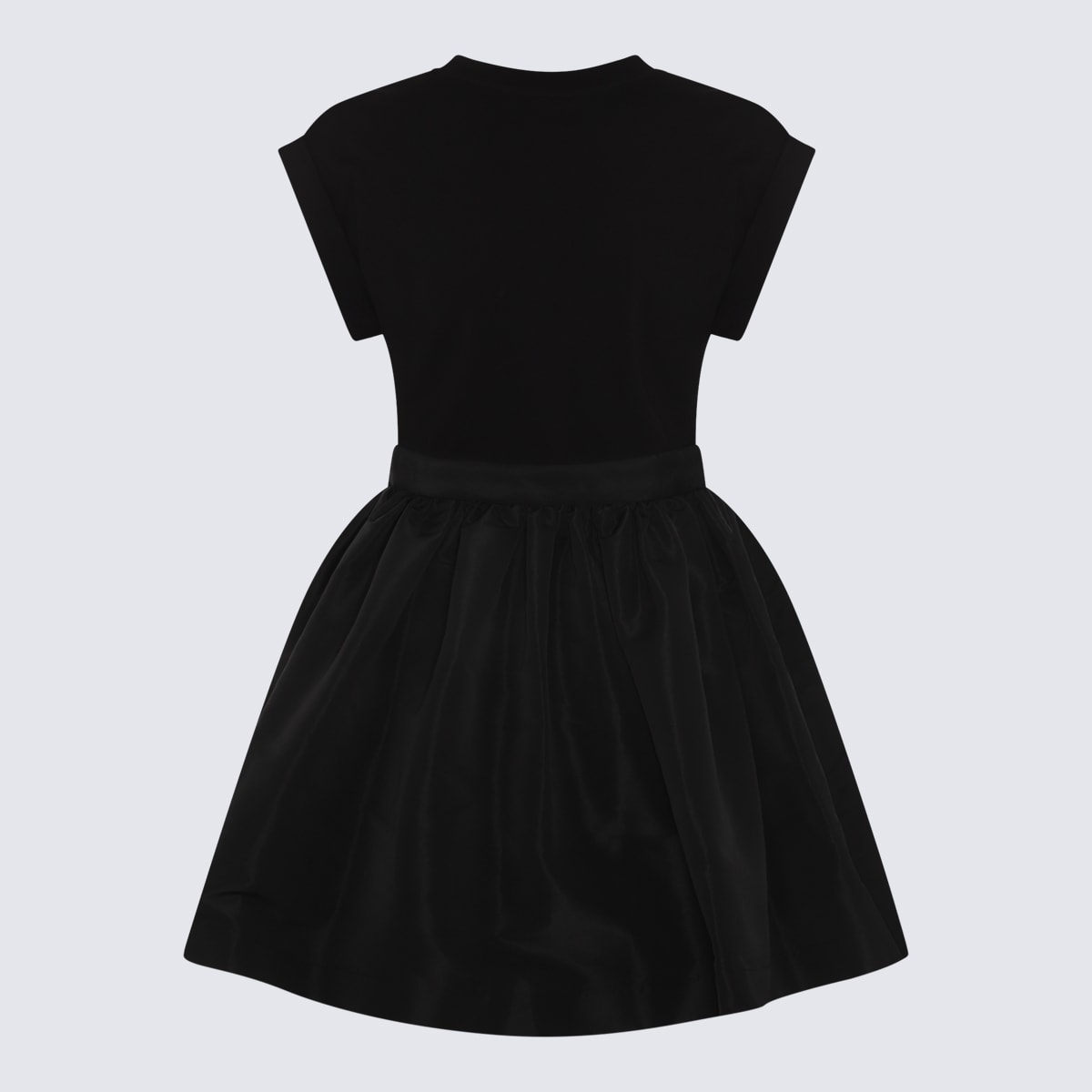 Shop Alexander Mcqueen Black Cotton Hybrid Dress