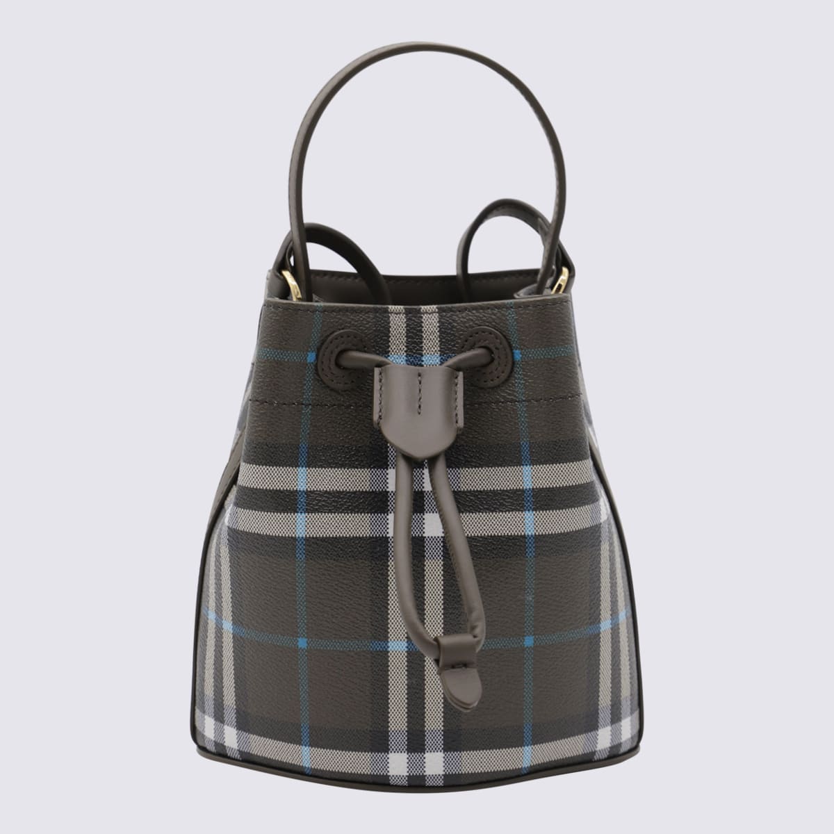 Burberry check Bucket Bag In Green Polyurethane Blend