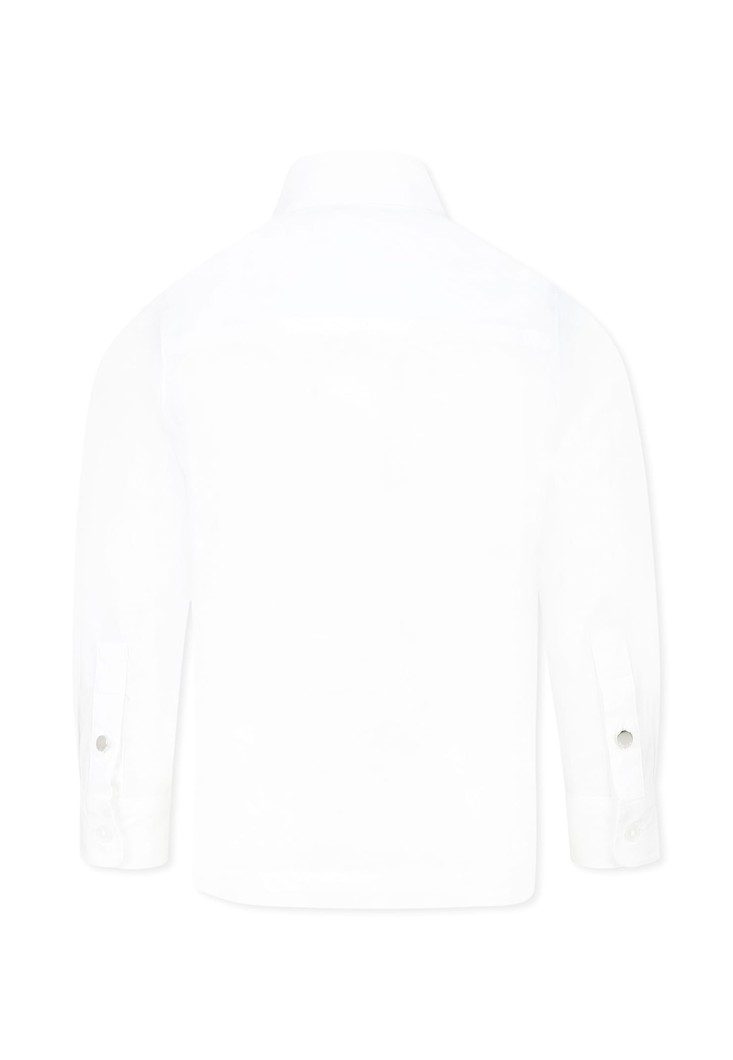 Givenchy White Shirt For Boy With 4g Motif In White