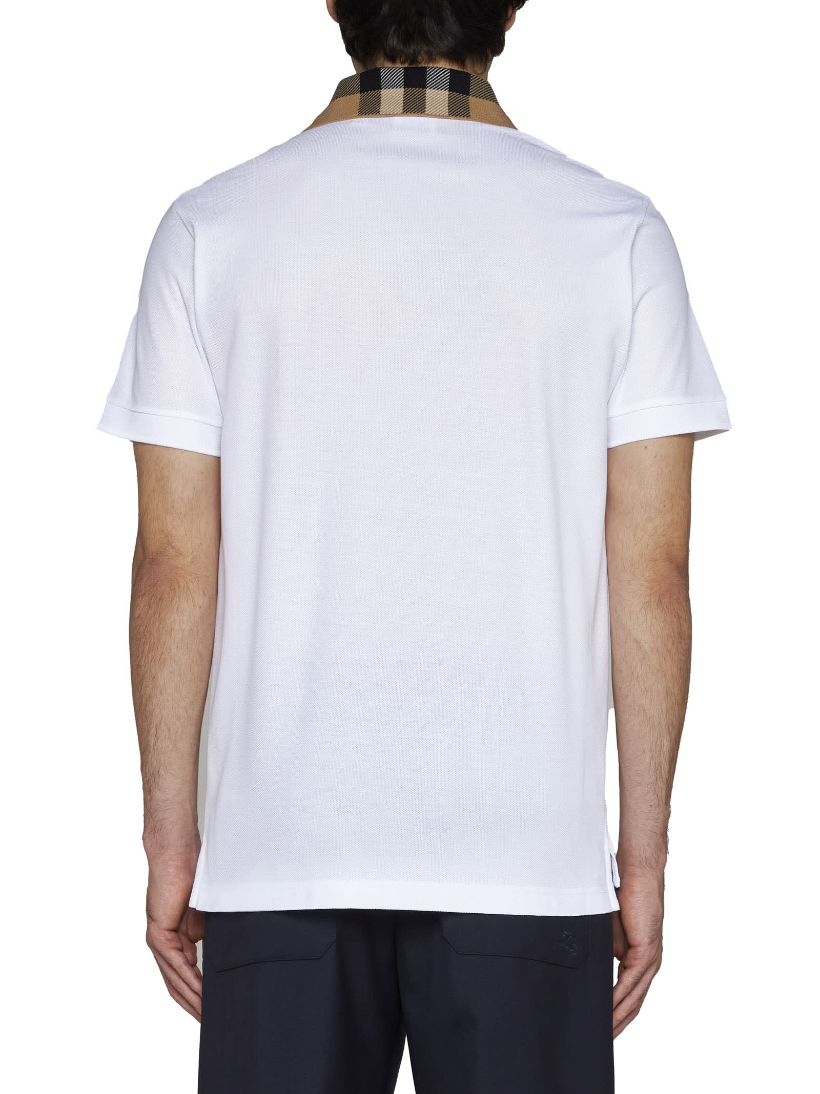 Shop Burberry Polo Shirt In White