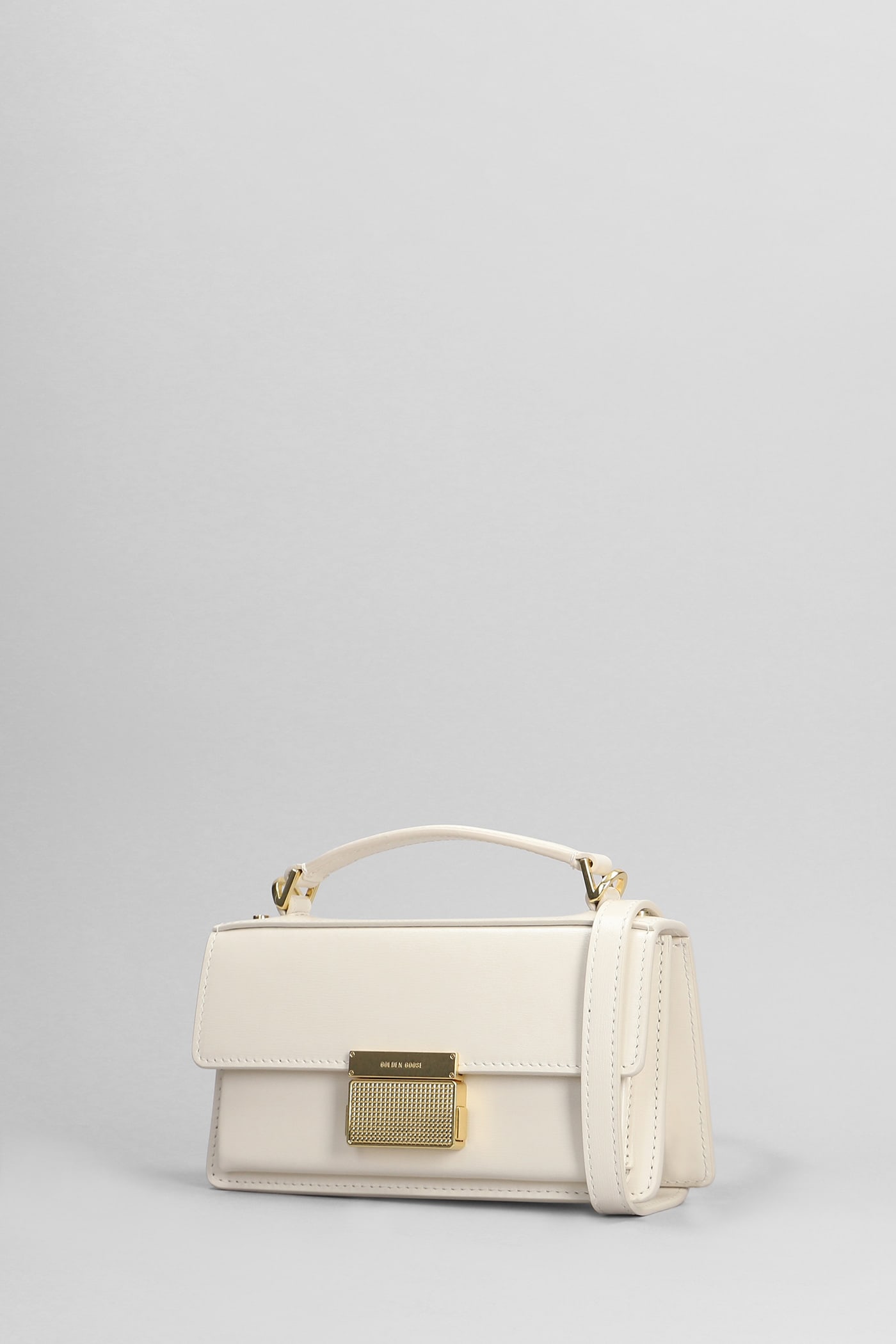 Shop Golden Goose Venezia Shoulder Bag In Beige Leather