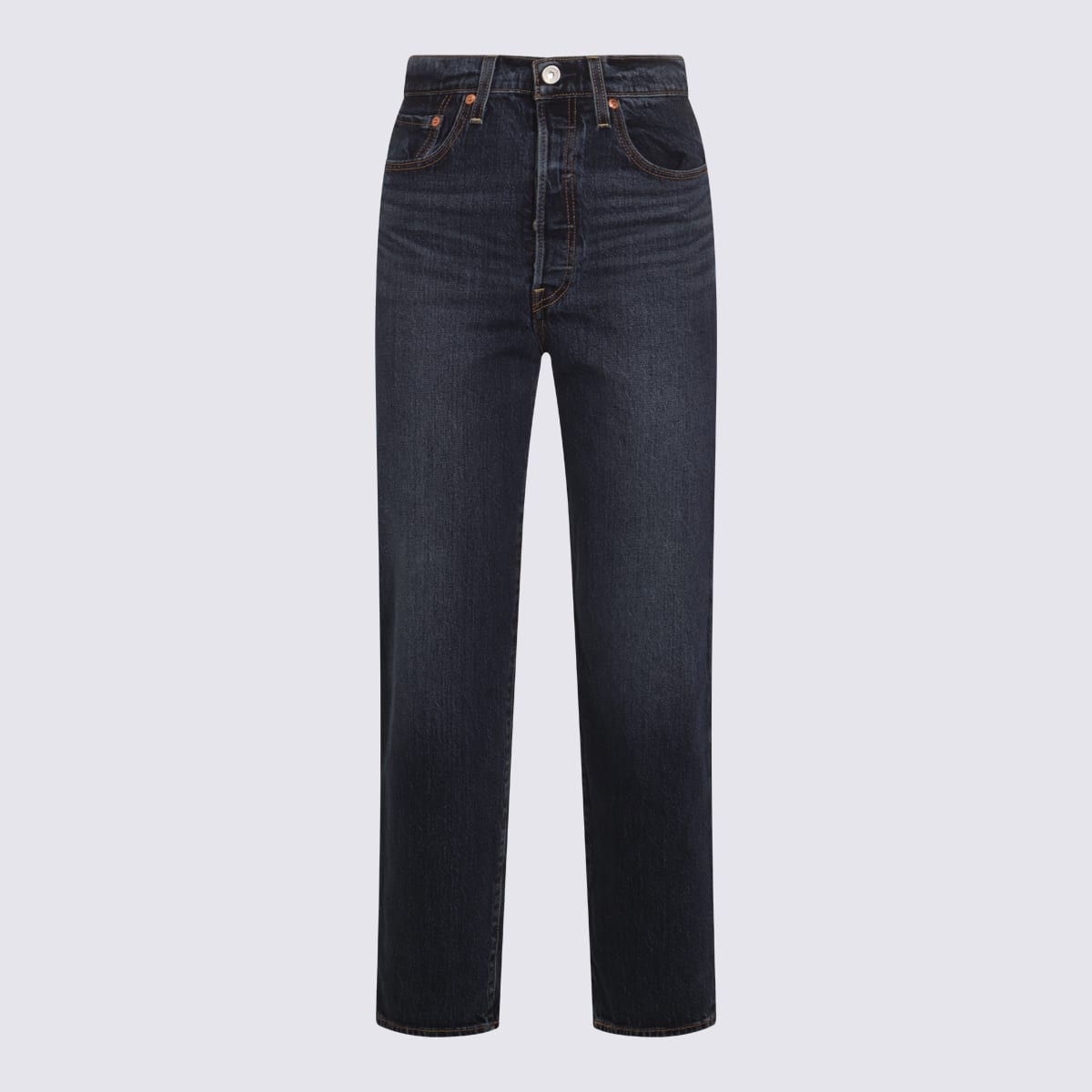 Levi's Dark Blue Ribcage Denim Jeans In Blue