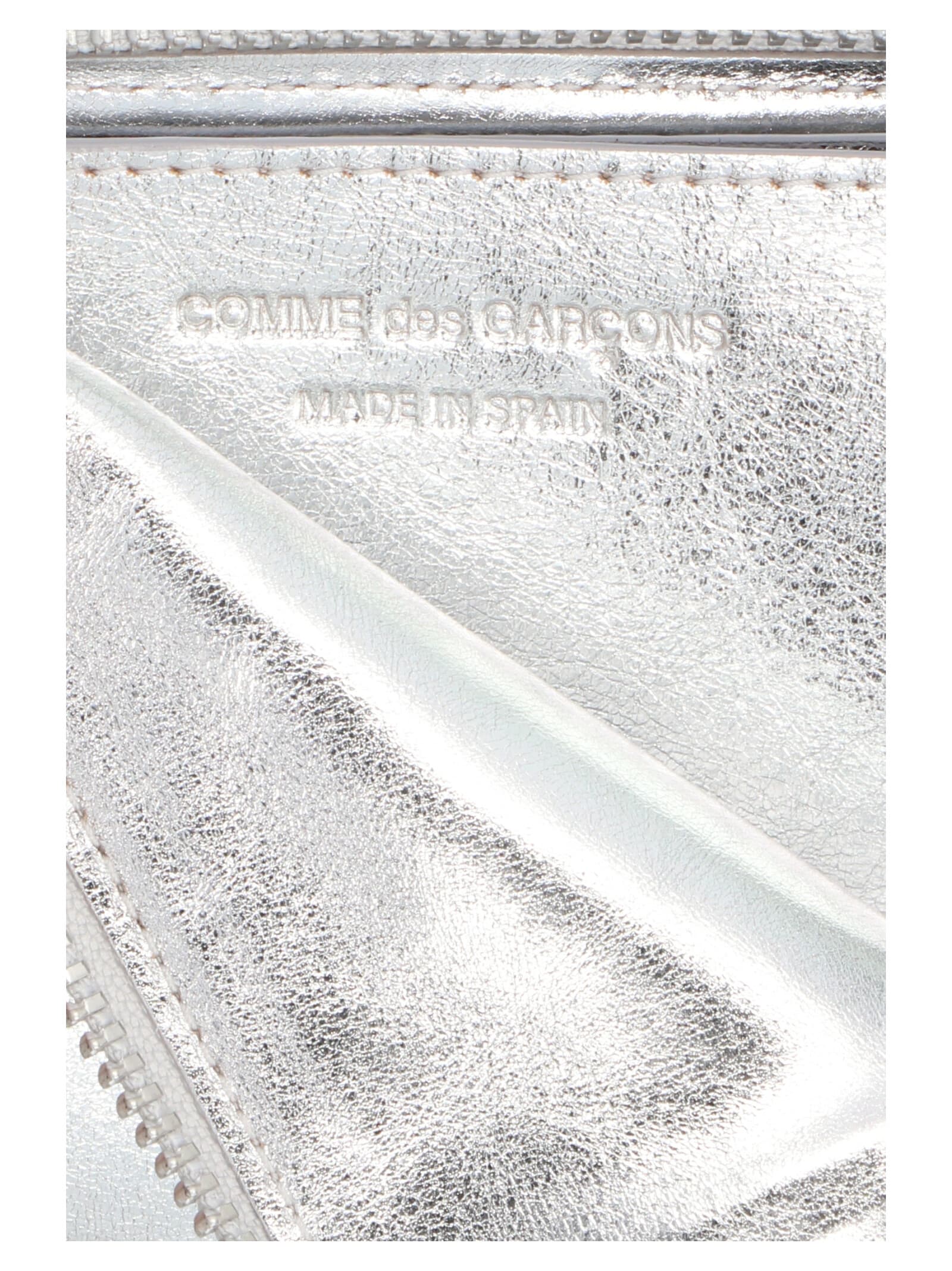 Comme Des Garçons Gold Line Wallet In Silver
