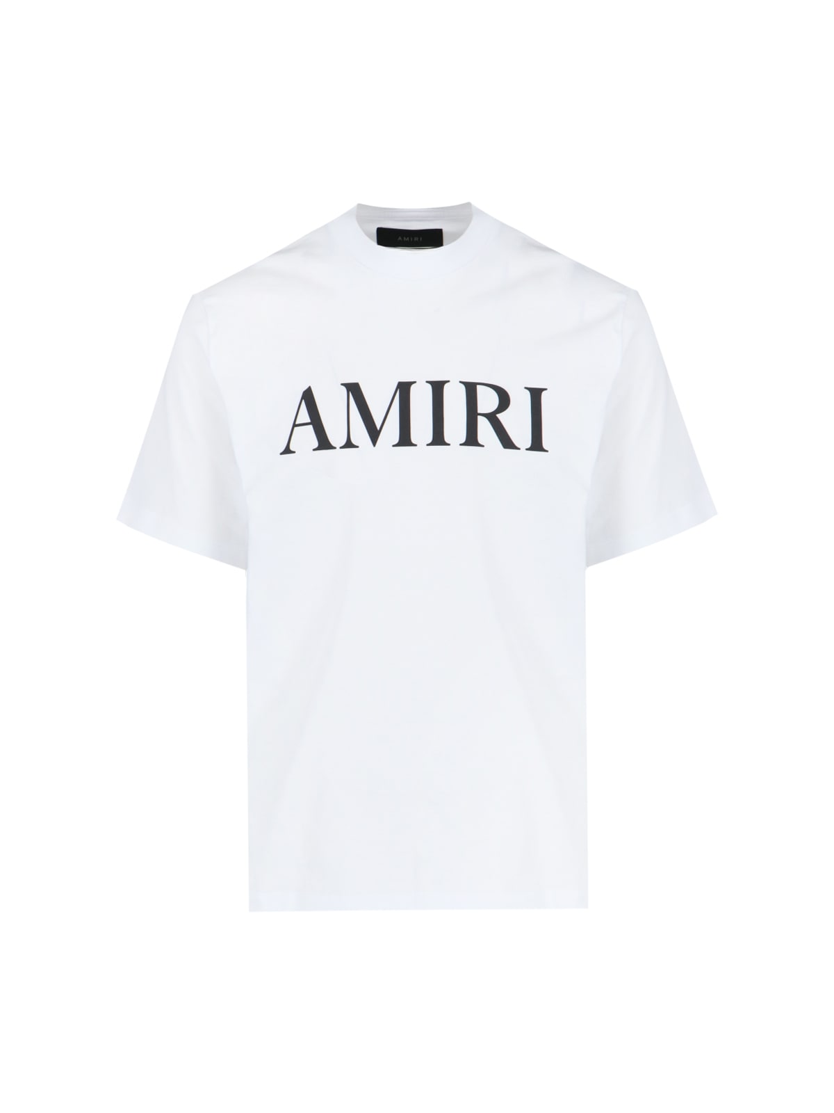 Shop Amiri Logo T-shirt In Bianco