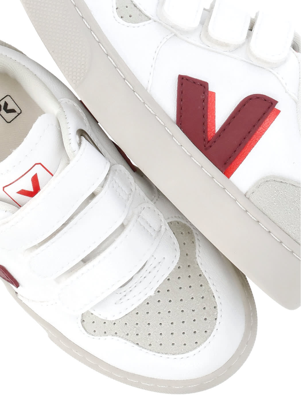 Shop Veja V-10 Sneakers In Red