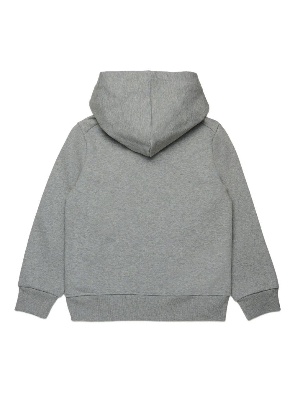 Marni Kids Gray Long-sleeved Hoodie In Gray