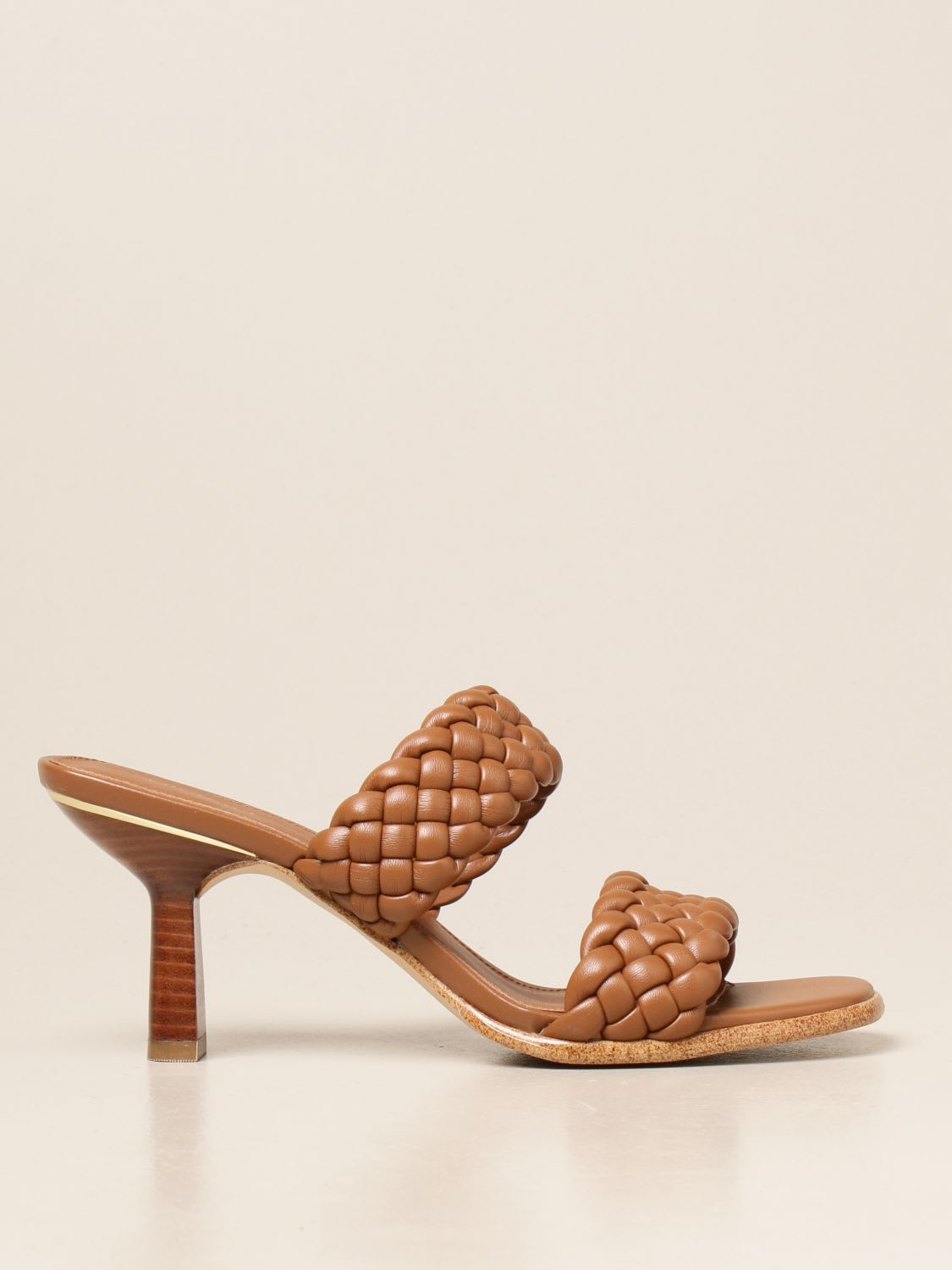 Michael Michael Kors Heeled Sandals Amelia Michael Michael Kors Mules In Woven Synthetic Leather