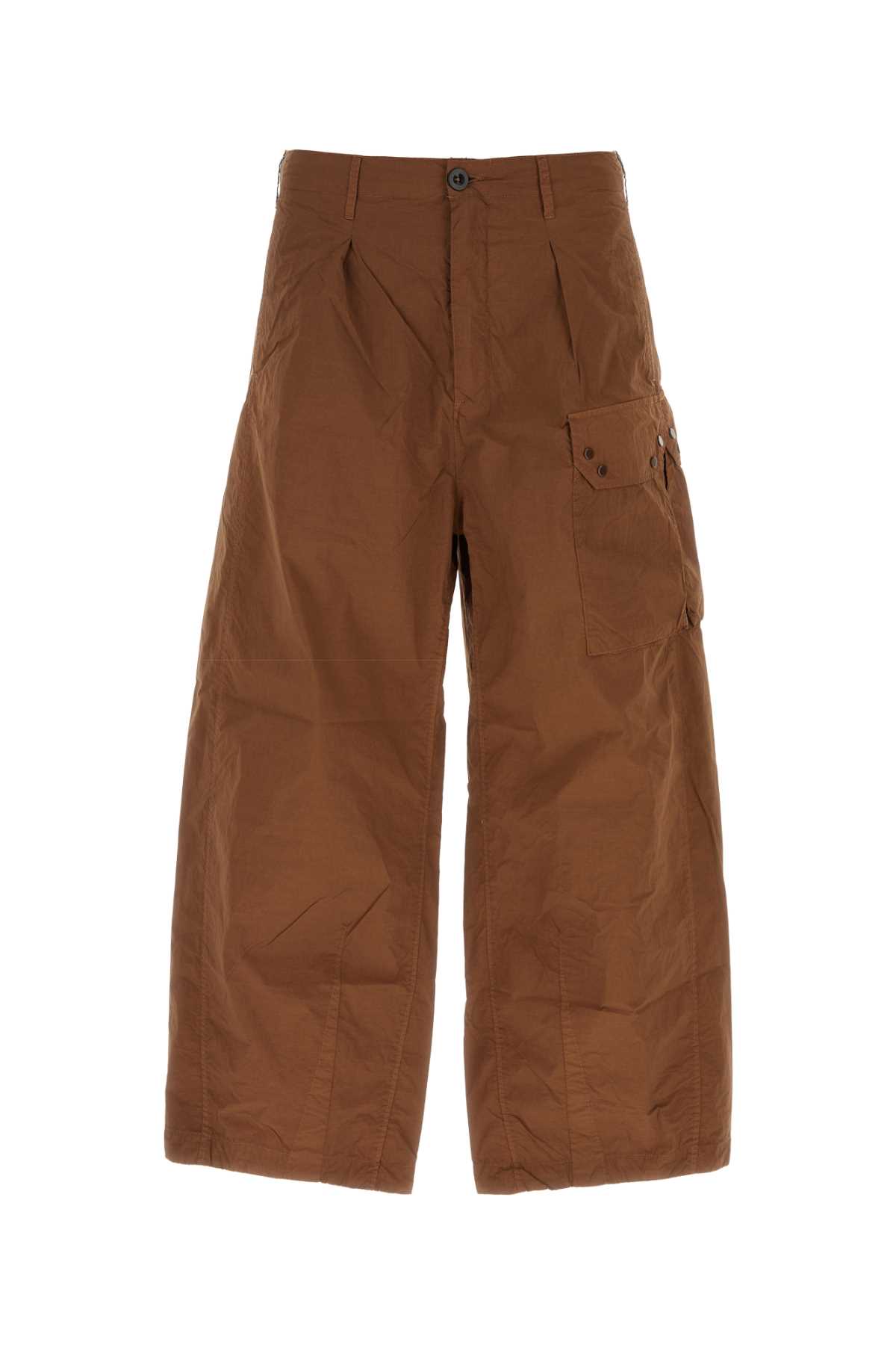 Brown Nylon Cargo Pant