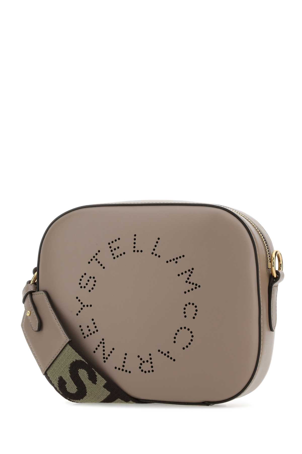 STELLA MCCARTNEY DOVE GREY ALTER MAT MINI STELLA LOGO CROSSBODY BAG
