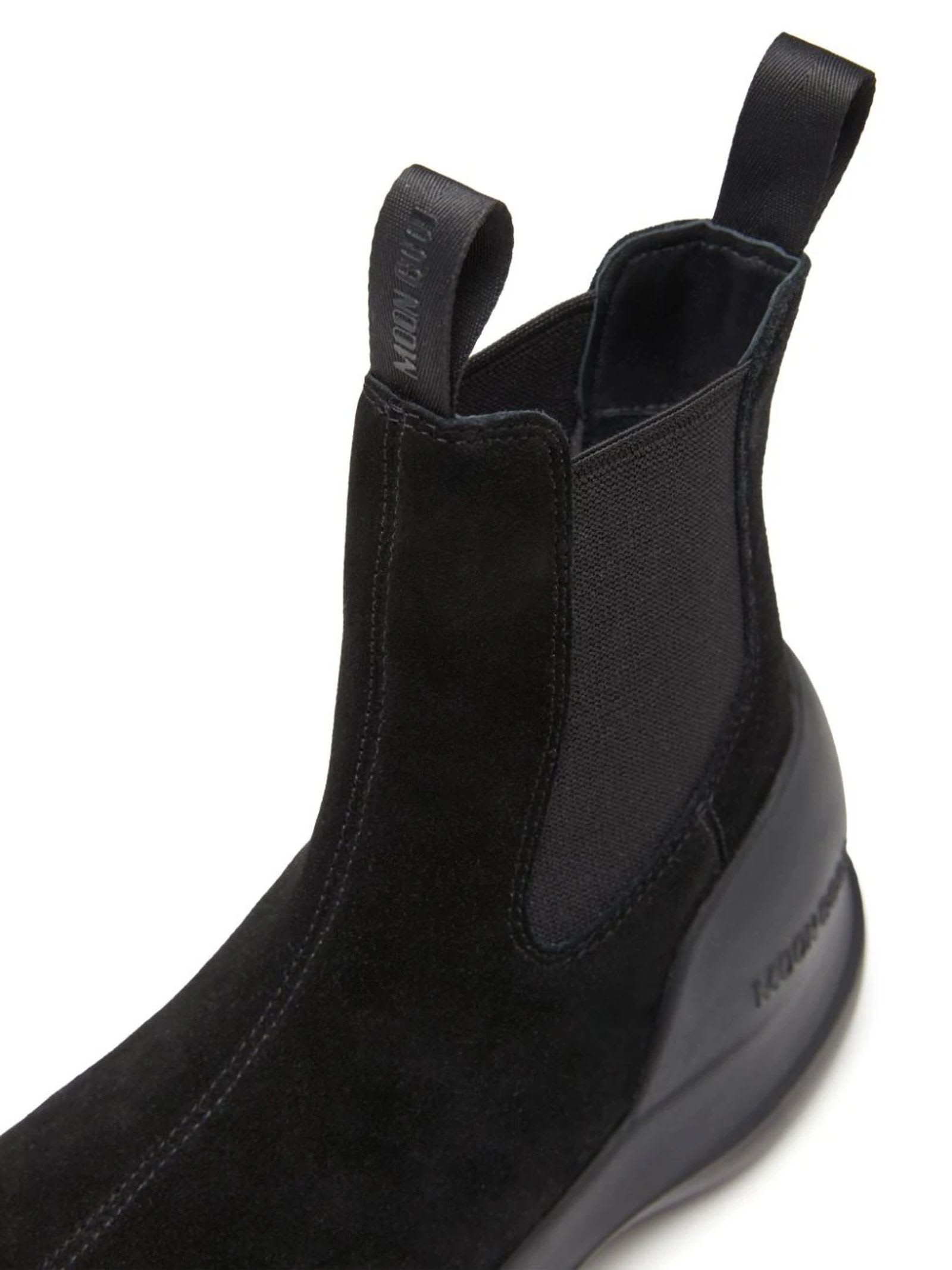 Shop Moon Boot Black Calf Suede Luna Boots