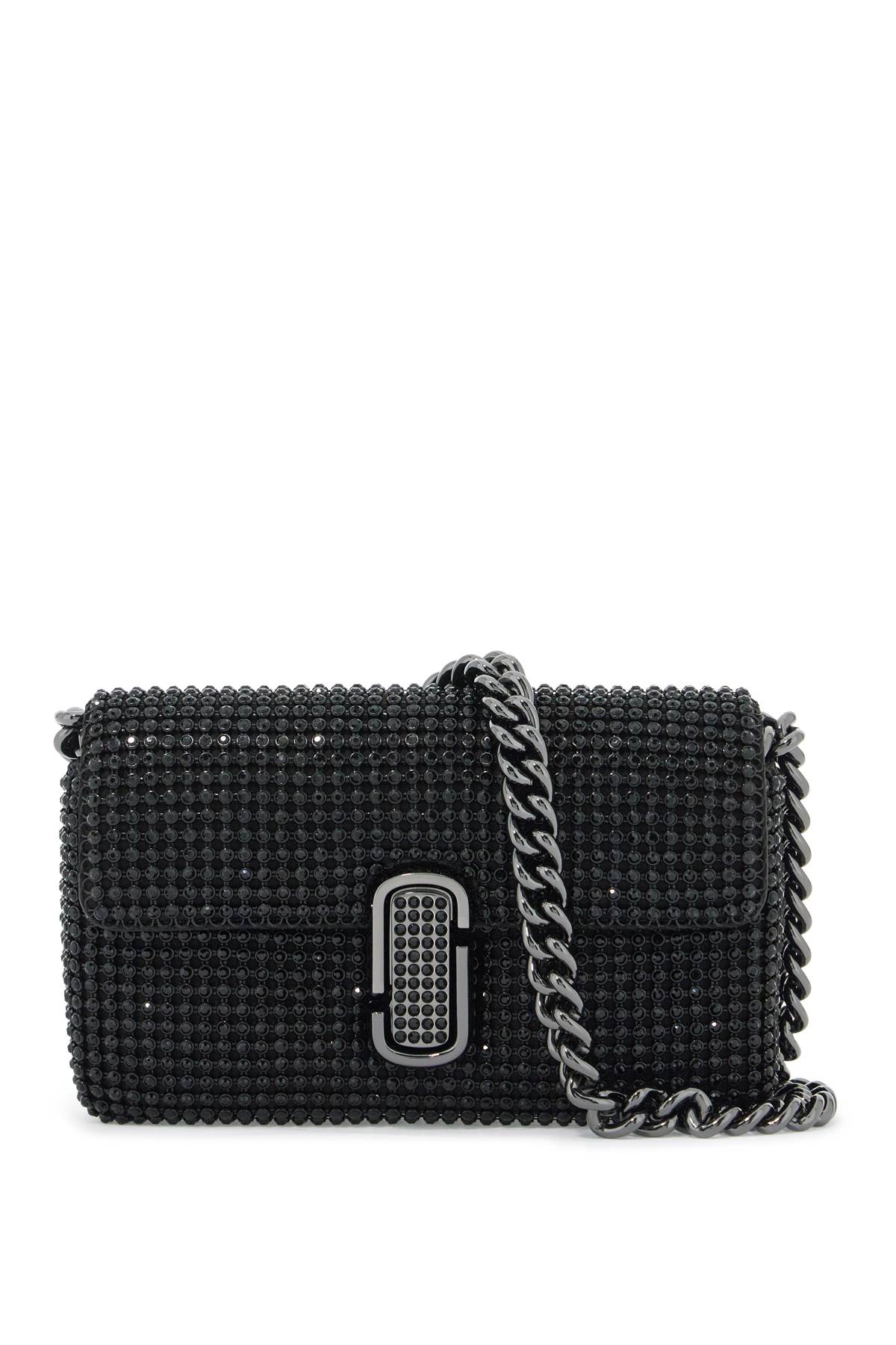 Shop Marc Jacobs The Rhinestone J Marc Mini Shoulder Bag By In Black (black)