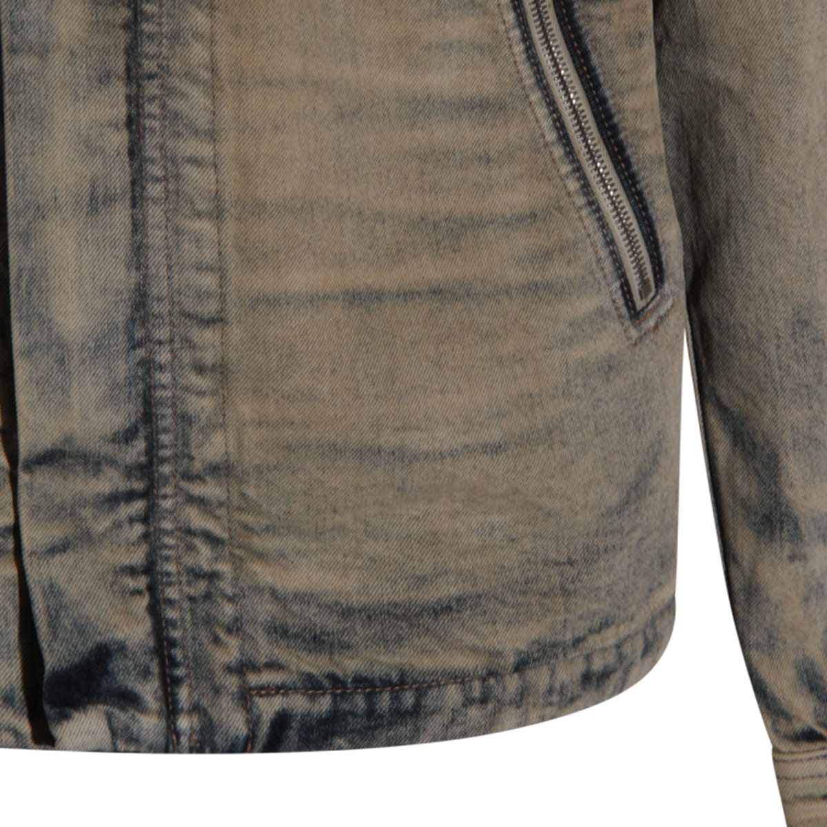 Drkshdw Jacket With Concealed Zipper In Gray