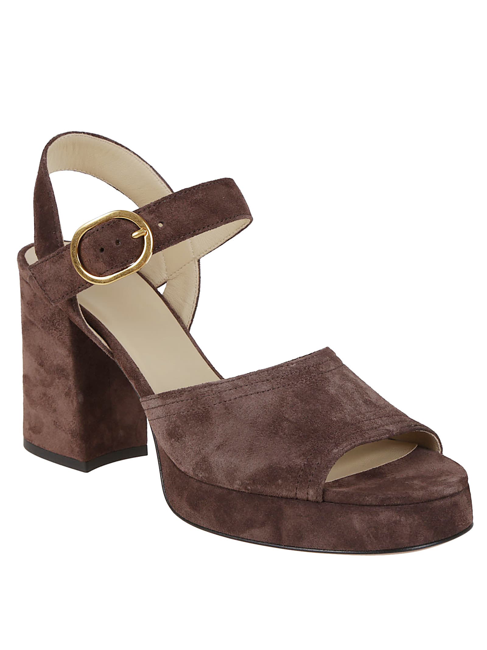 Valentino Fawcette Suede Platform Sandals With 100mm Heel
