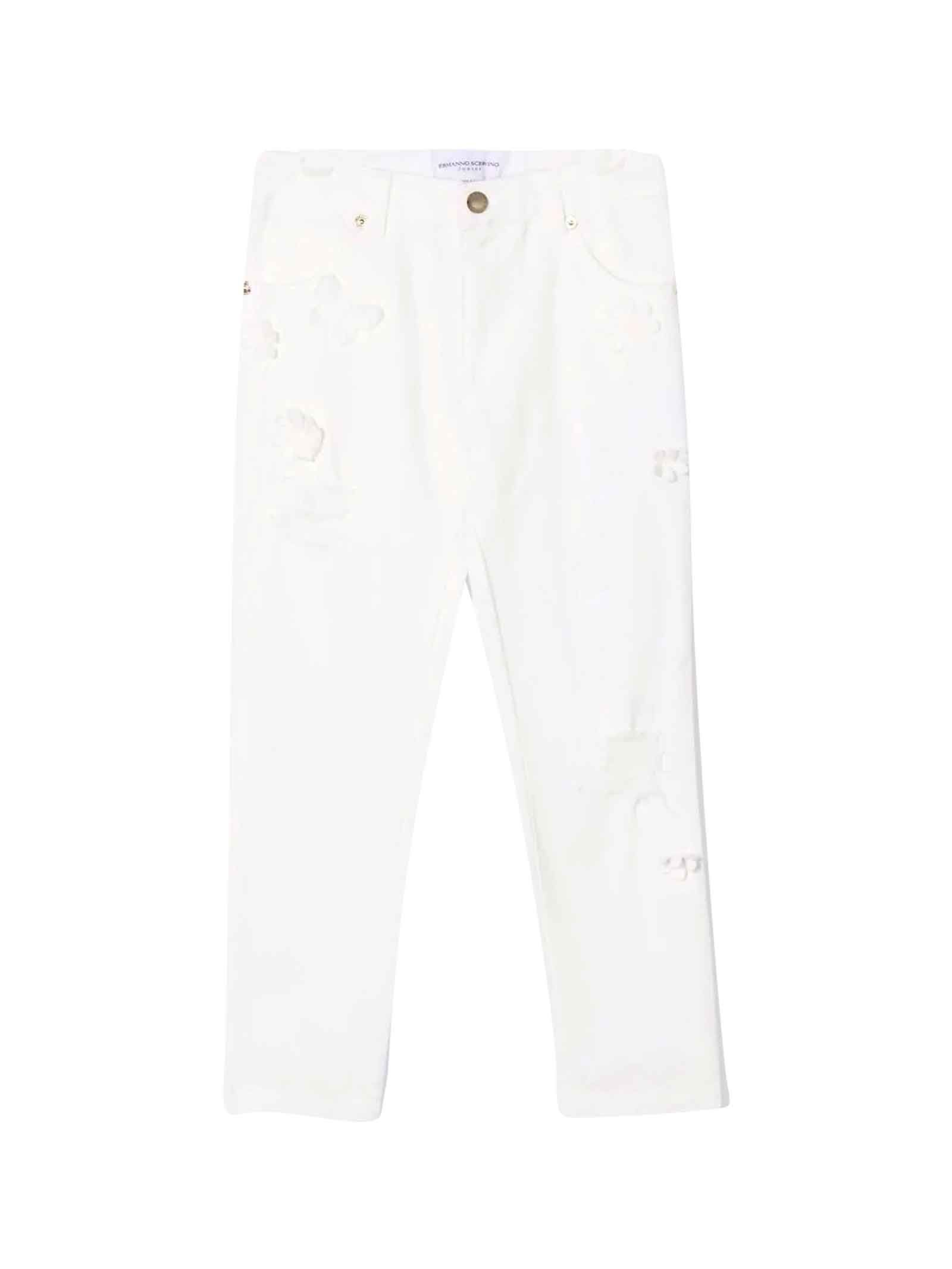 Ermanno Scervino Junior White Jeans