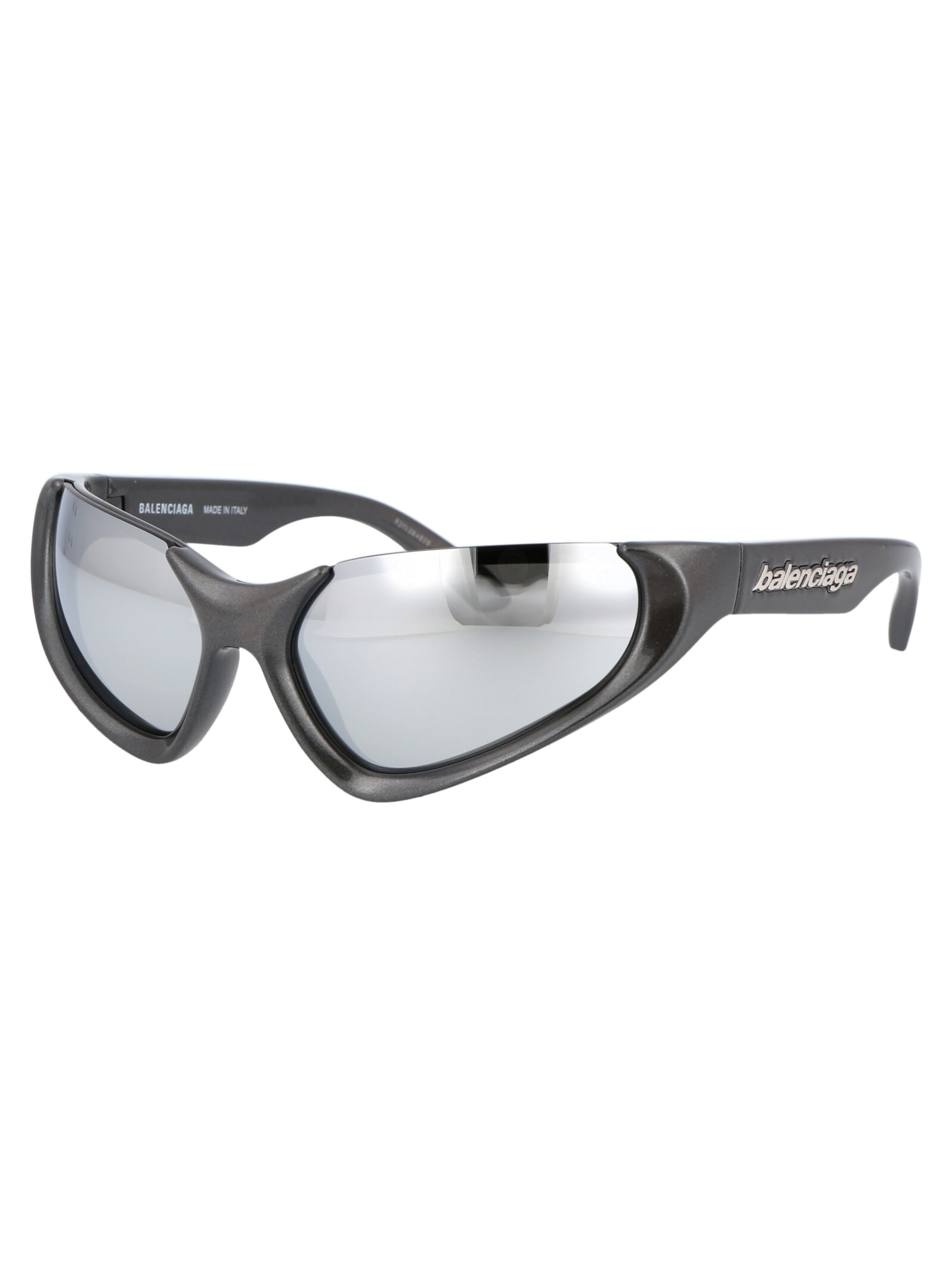 Shop Balenciaga Bb0202s Sunglasses In 002 Silver Silver Silver