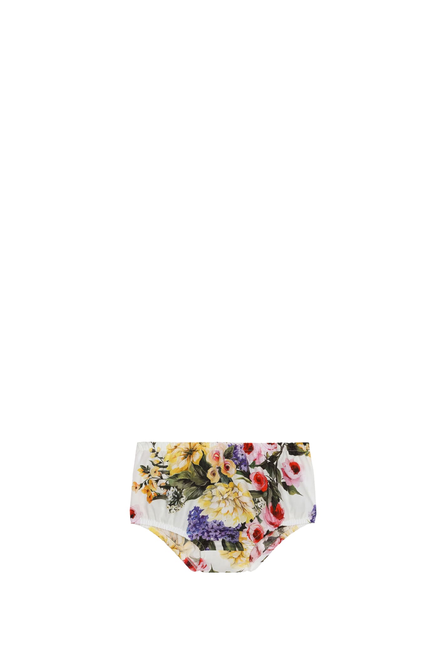 Shop Dolce & Gabbana Dress With Garden Print Poplin Cover In Multicolor