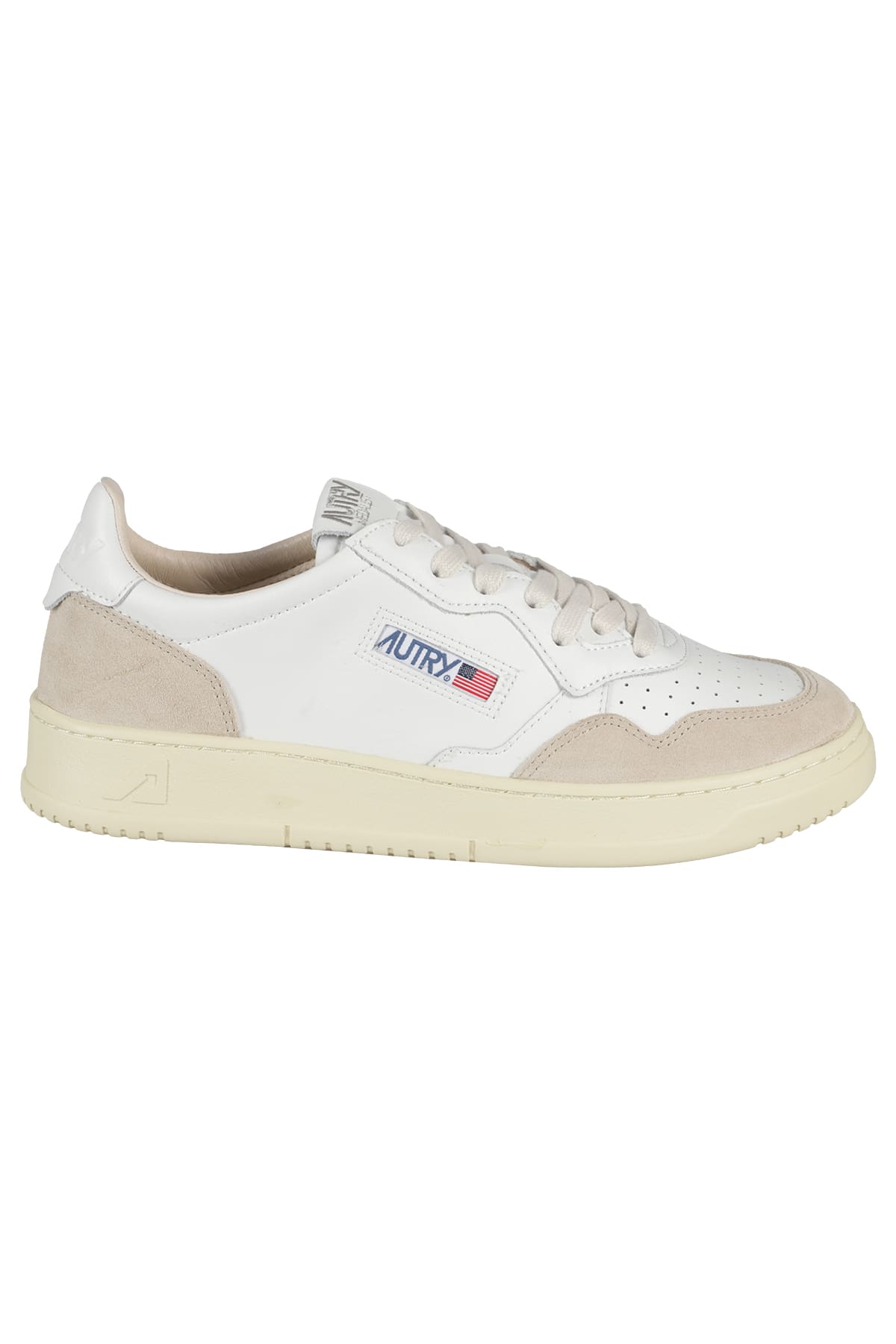 Shop Autry Medalist Low Man In Suede White