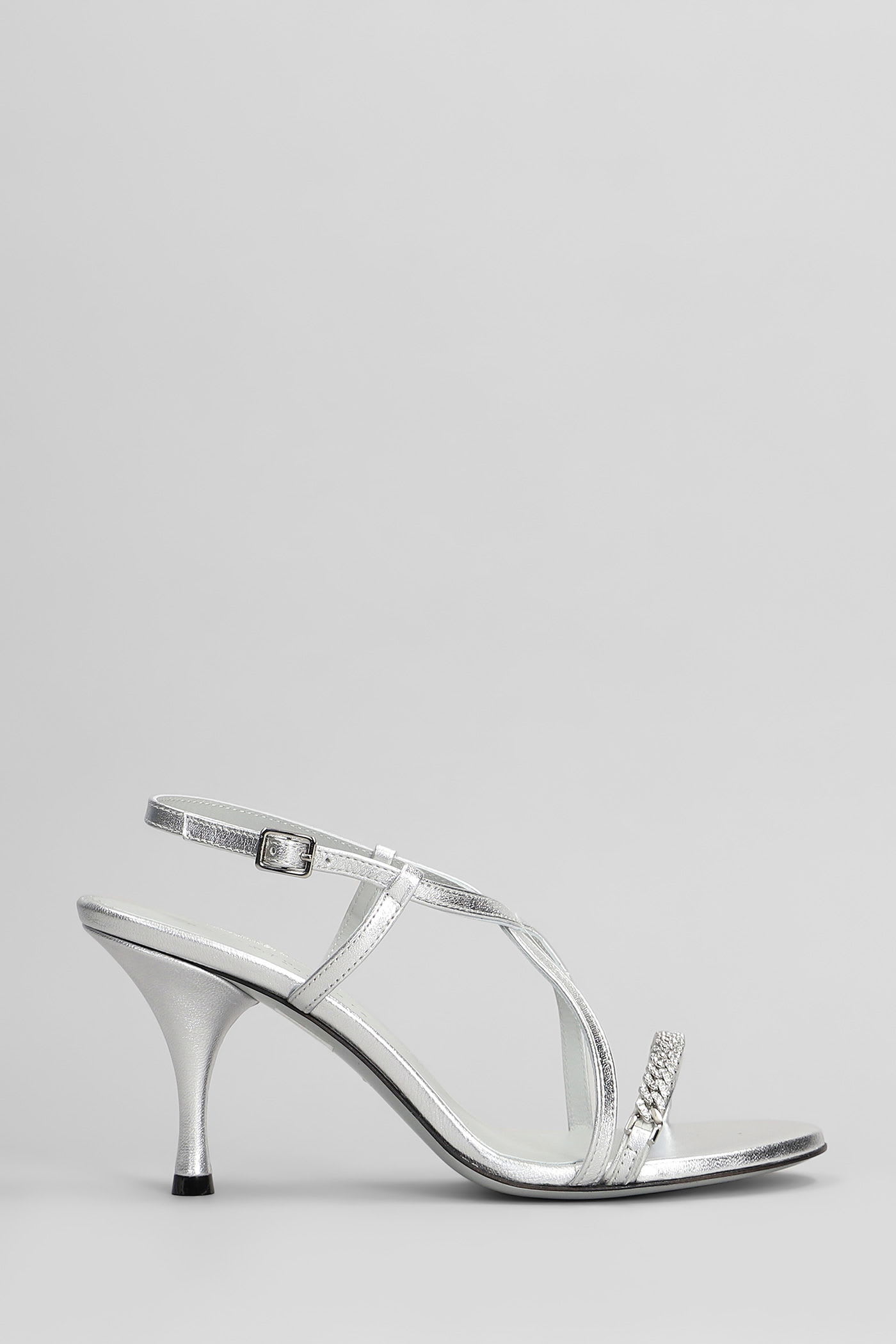 Hyden Lux Sandals In Silver Leather