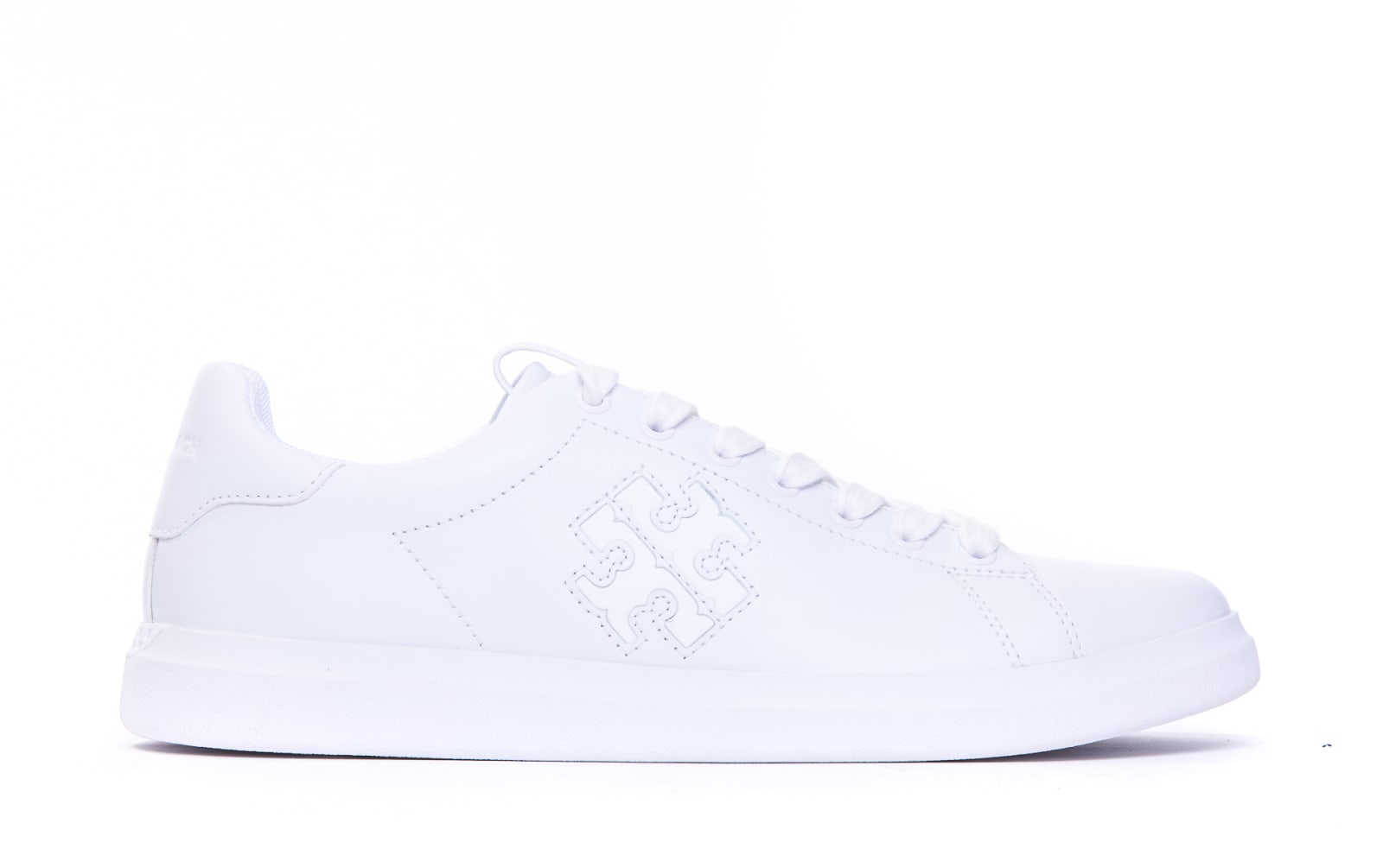 Shop Tory Burch Howell Court Double T Sneakers In White