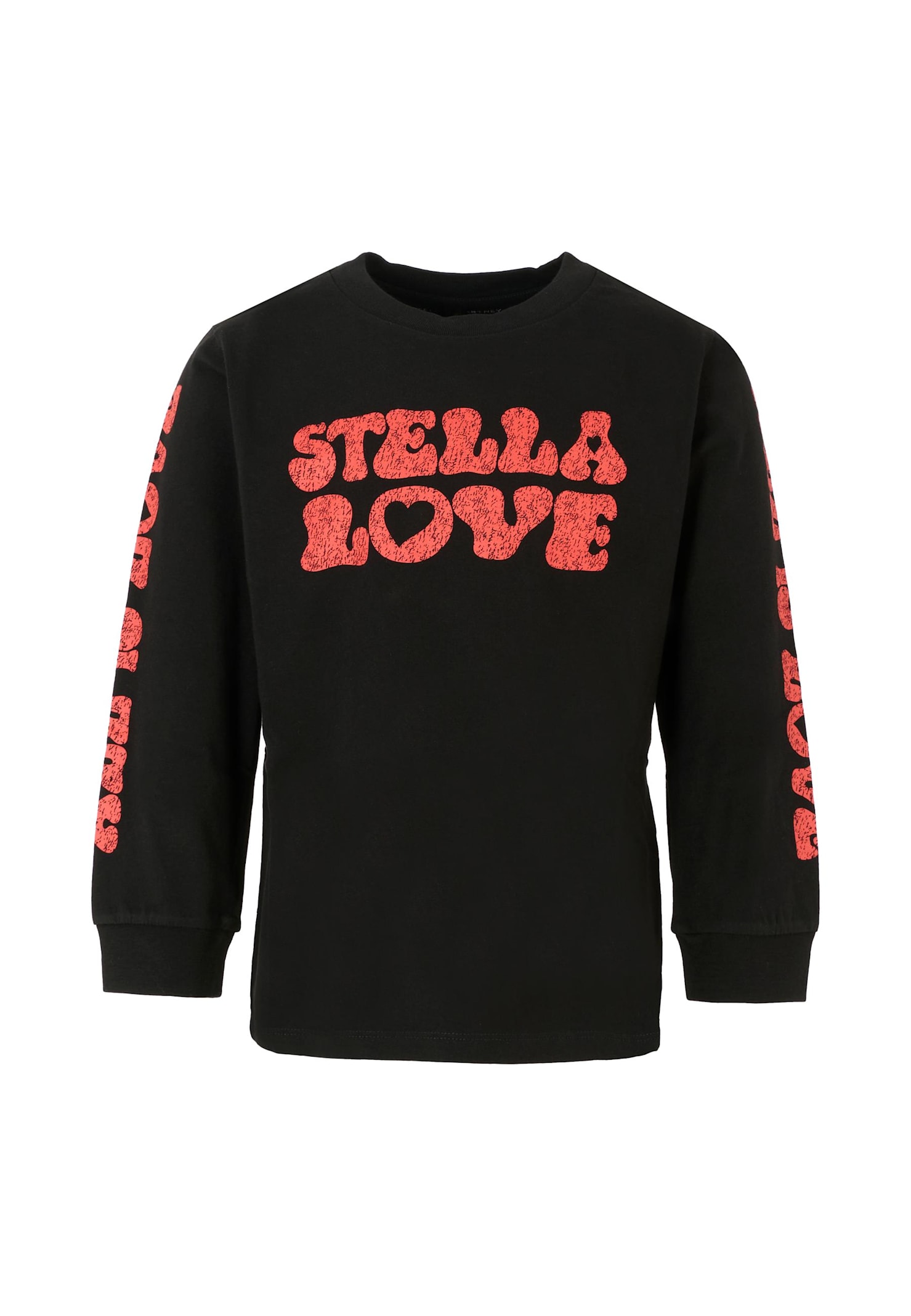 Stella Mccartney Black T-shirt For Girl With Logo In Black