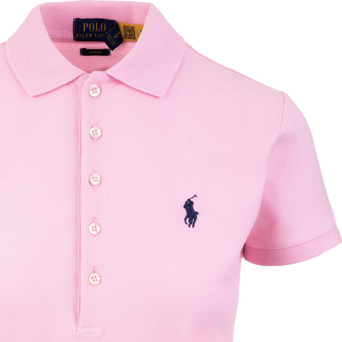 Shop Ralph Lauren Logo Embroidered Polo Shirt In Pink