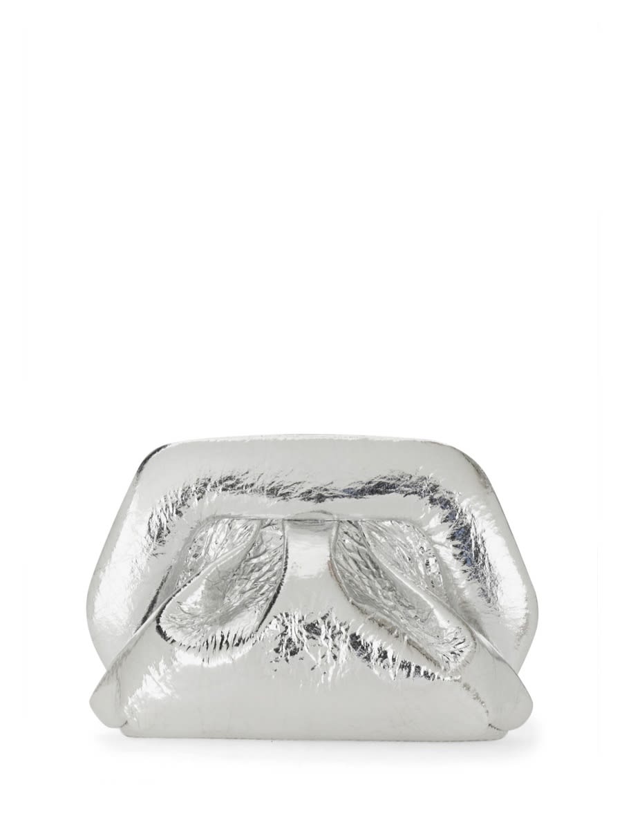 Themoirè Clutch Gea In Silver