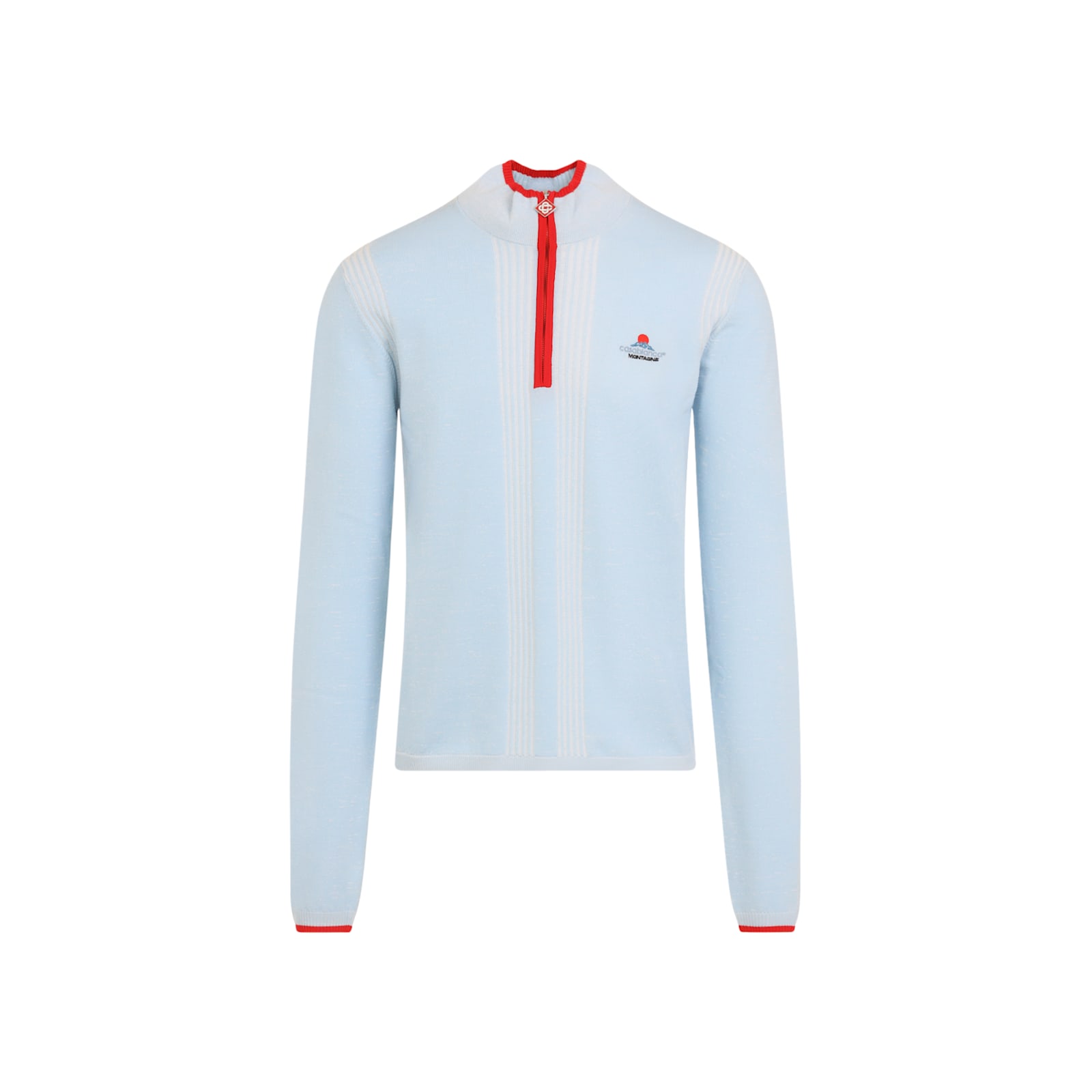 Casablanca Knit Base Layer Pullover Men In Blue