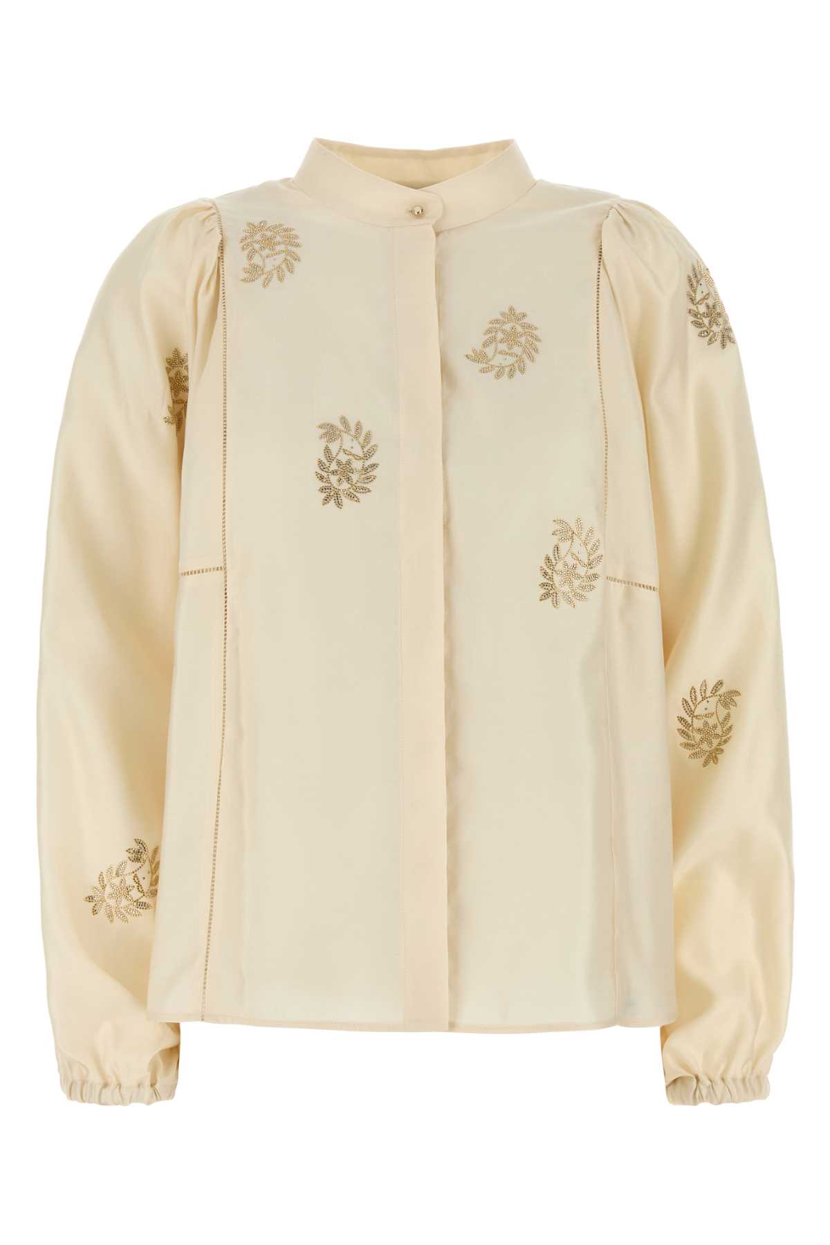 Max Mara Maxmara Women Lightweight Cotton Satin Shirt