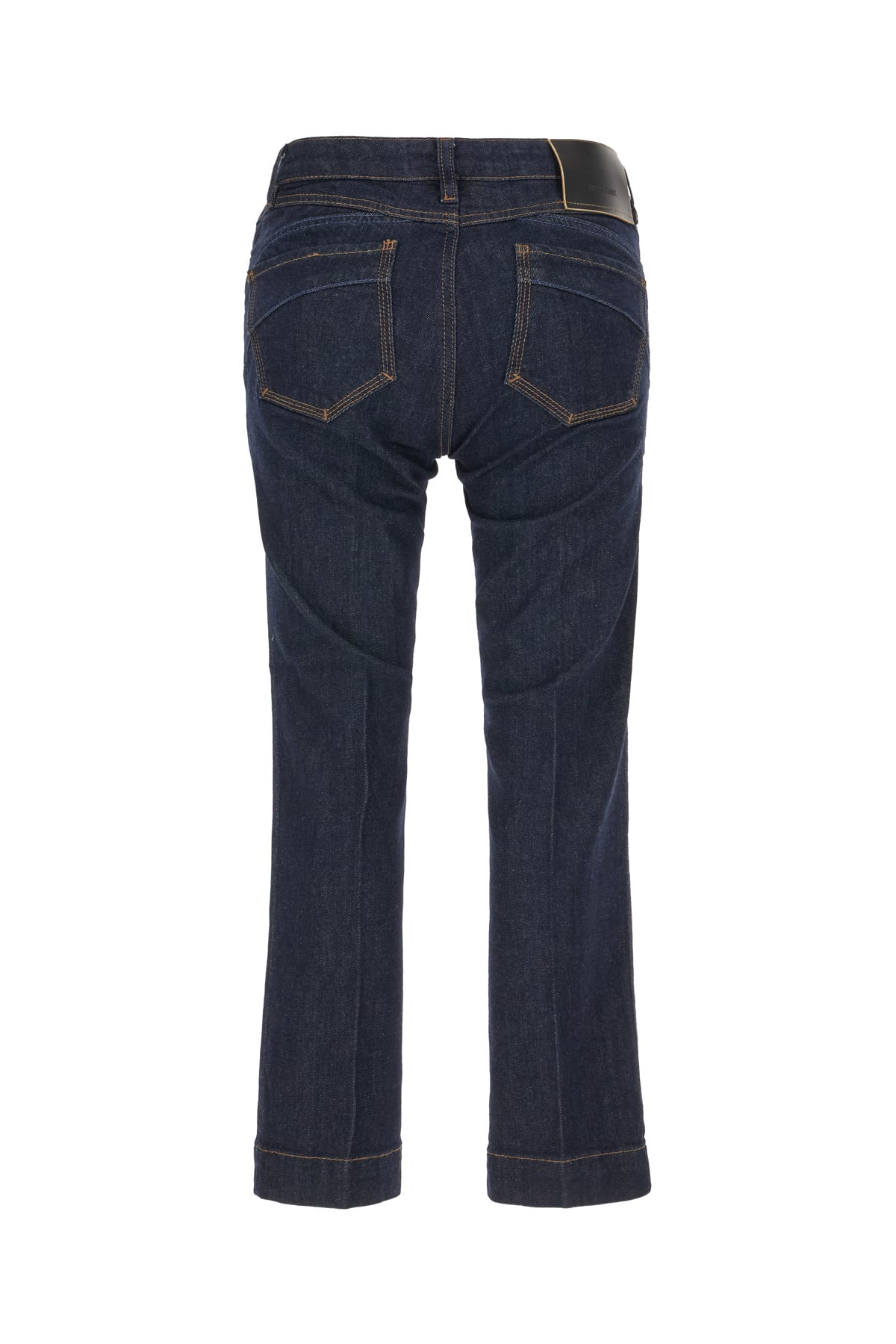 Sportmax Denim Trousers With Back Pockets And Contrast Stitching In 001