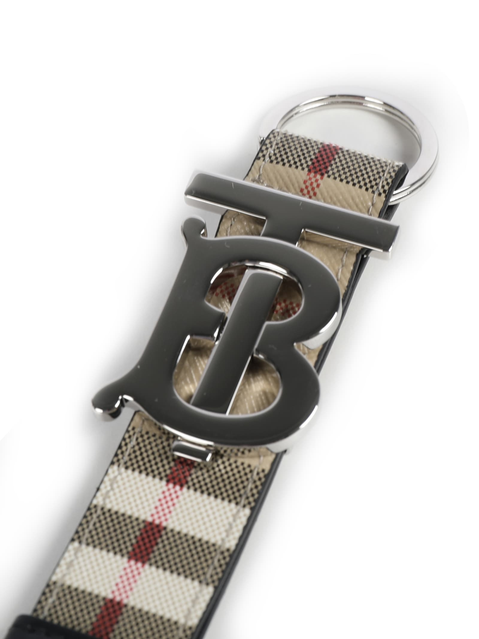 Shop Burberry Vintage Check Keychain In Archive Beige