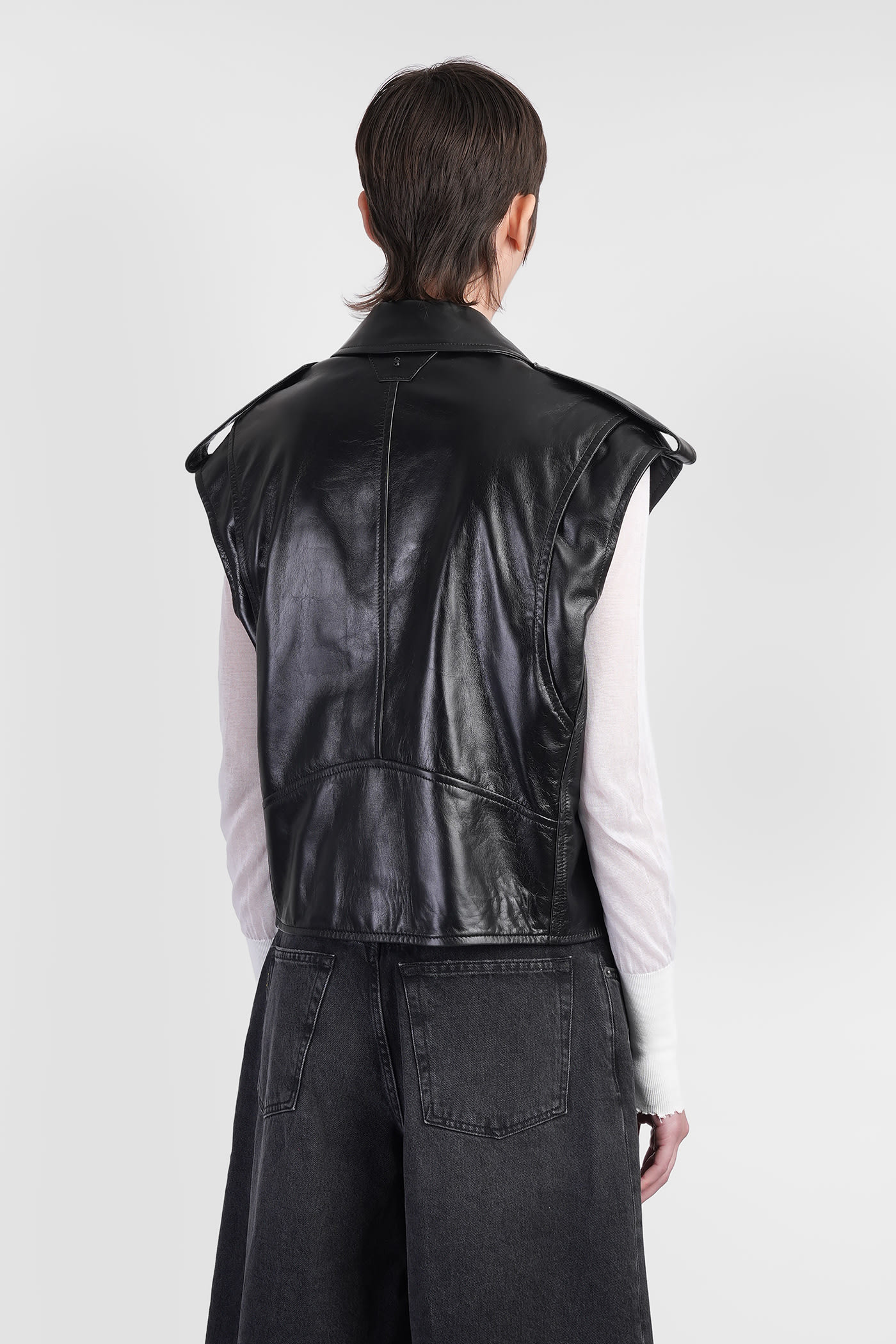 Salvatore Santoro Biker Jacket In Black Leather