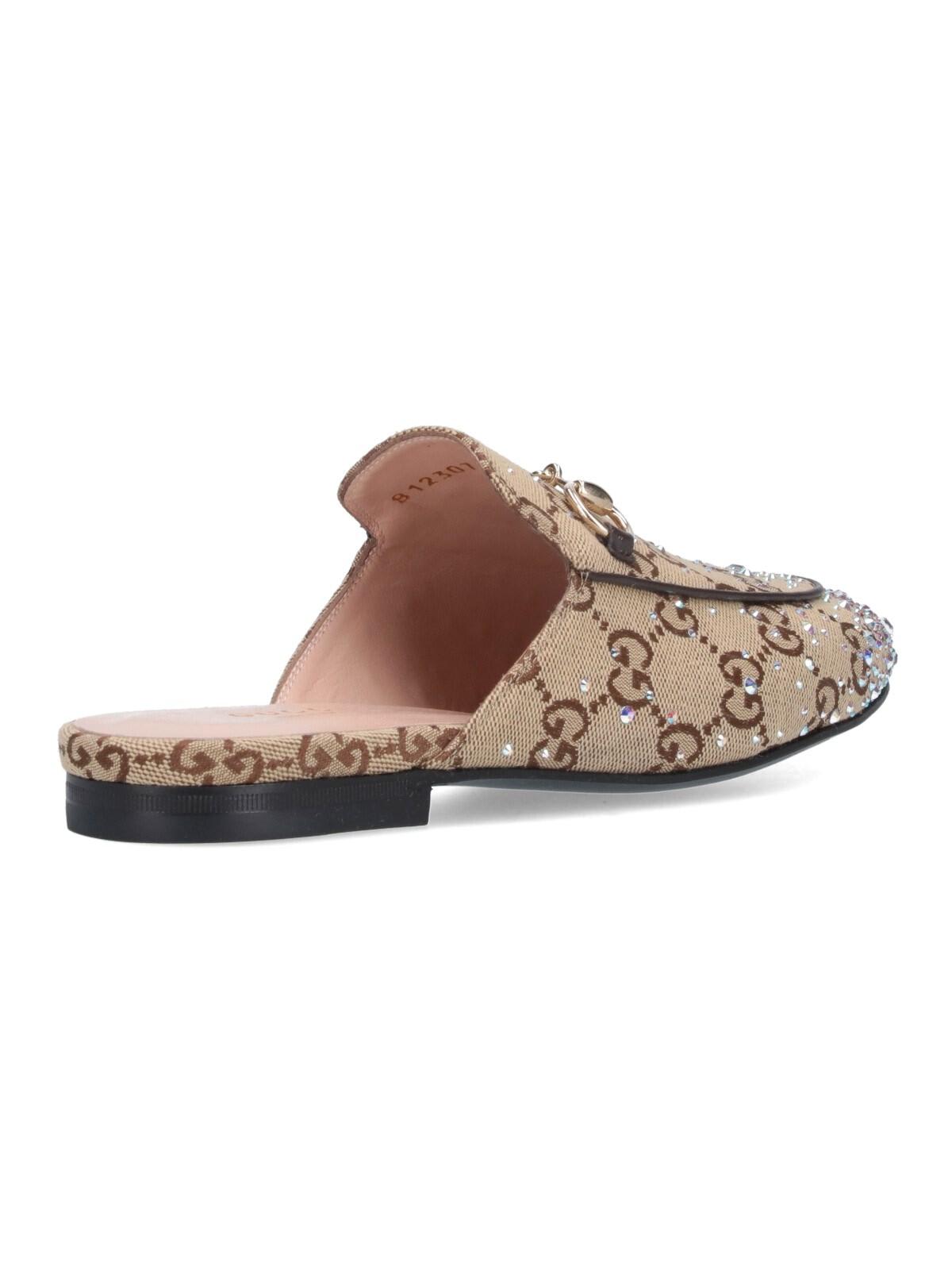 Gucci Embellished Round Toe Mules