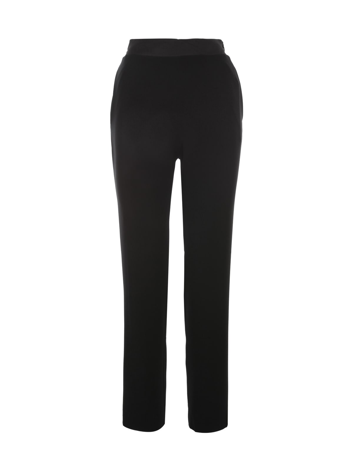 Emporio Armani Elastic Waisted Trousers With Sartin Details